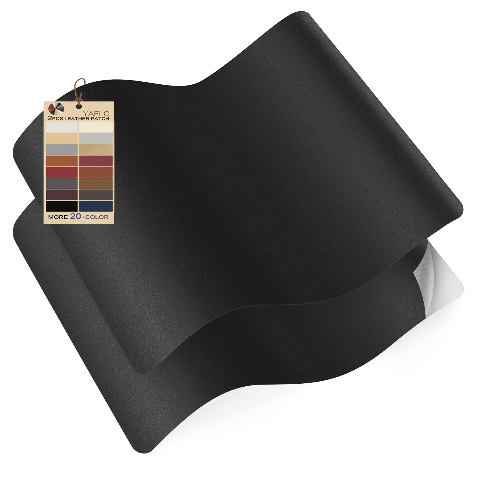 YAFLC Self-Adhesive Leather Repair Patch Tape - 8.3×11 Inch Black Vinyl Leather Repair Kit for Furniture, Car Seats, Chairs, Couch, Sofa & Jackets | Perfect for Home, Office & Vehicle Interior Restoration