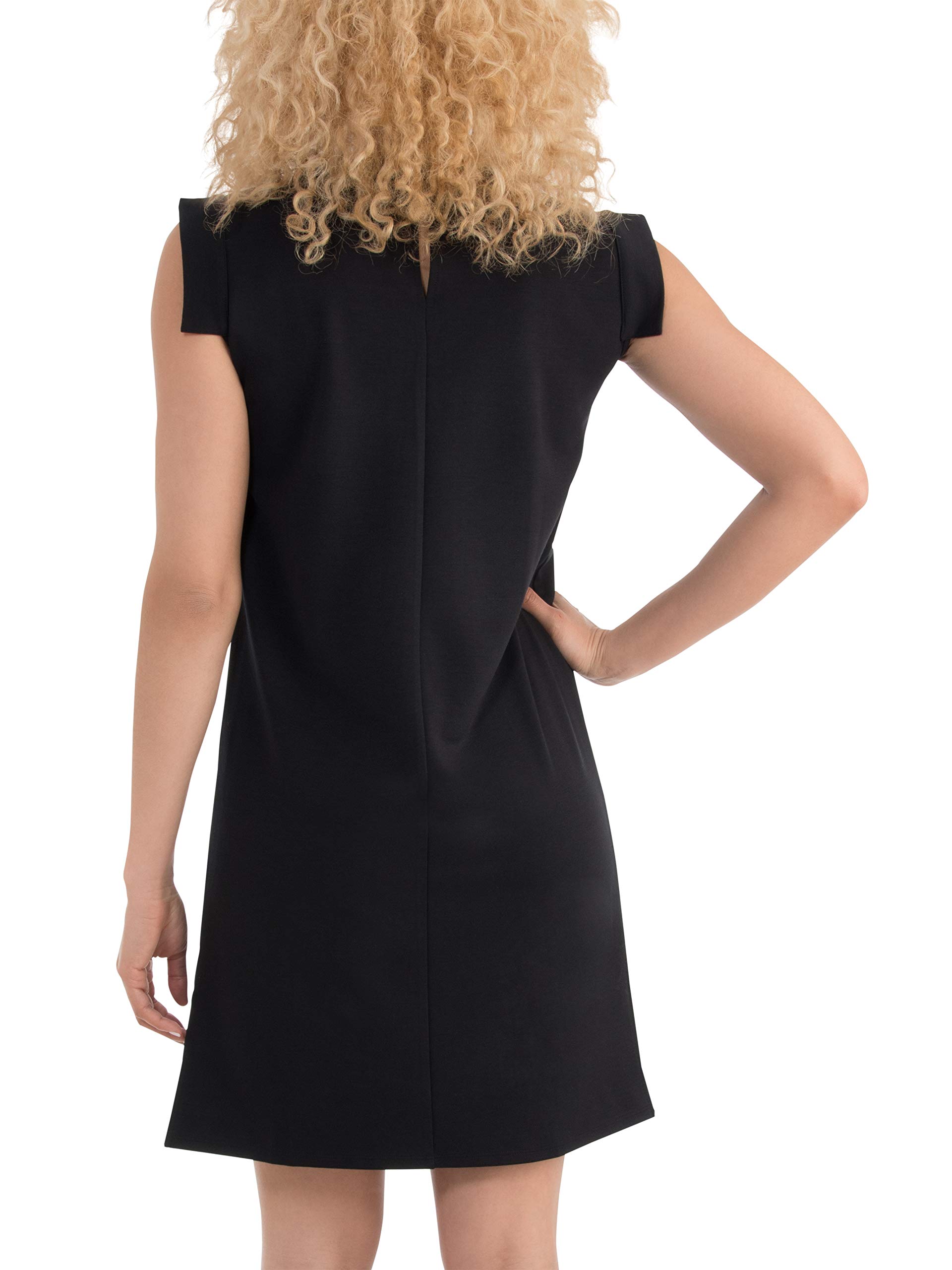 Fruit of the Loom Women's Pleated Ponte Shift Dress - Comfortable & Stylish Work Dress for Office, Church & Special Occasions