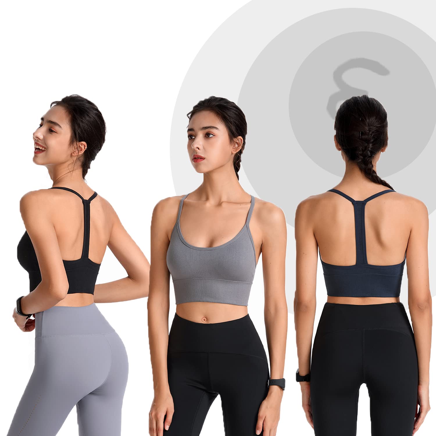 Evercute Padded Racerback Sports Bra for Yoga & Fitness - Low Impact Workout Wear