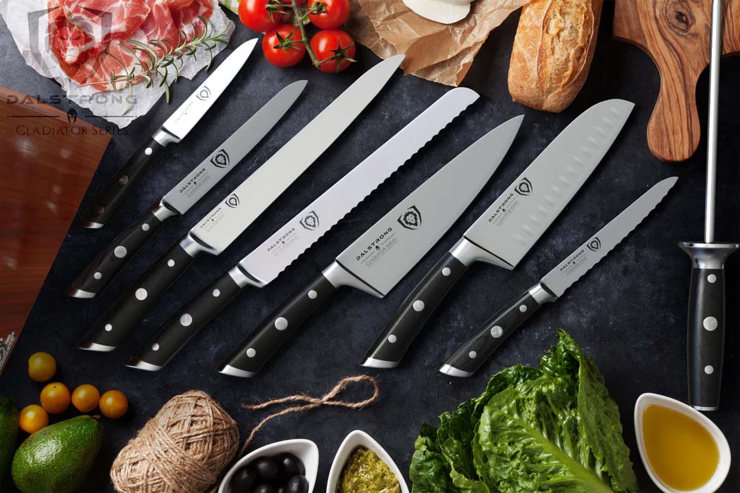 Dalstrong Gladiator Series 8-Piece Knife Block Set - NSF Certified Professional Kitchen Knives for Chefs & Home Cooking