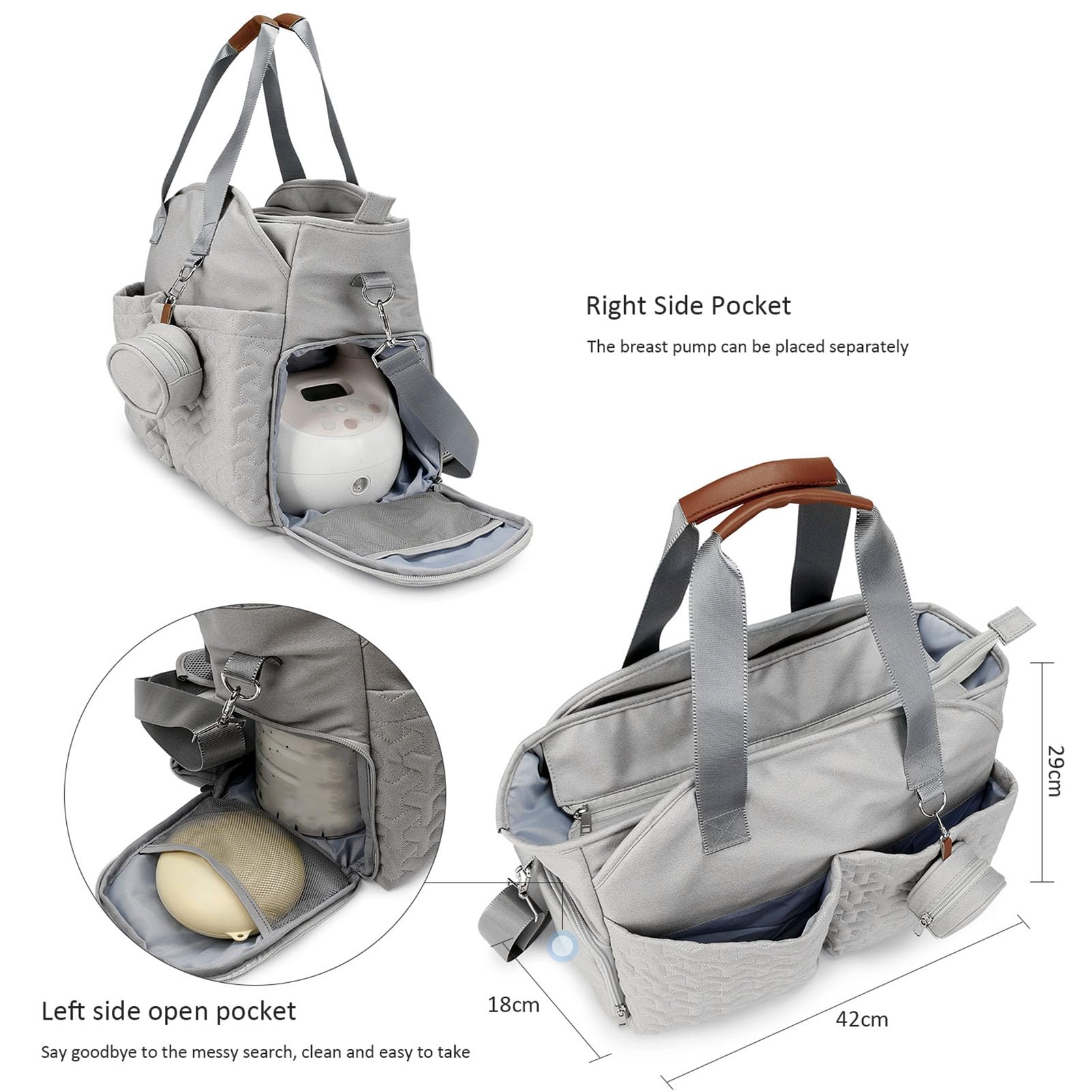 Durable Polyester Baby Diaper Bag with Adjustable Shoulder Strap - Spacious Travel Organizer for Parents, Perfect for Daycare, Outings & Family Trips