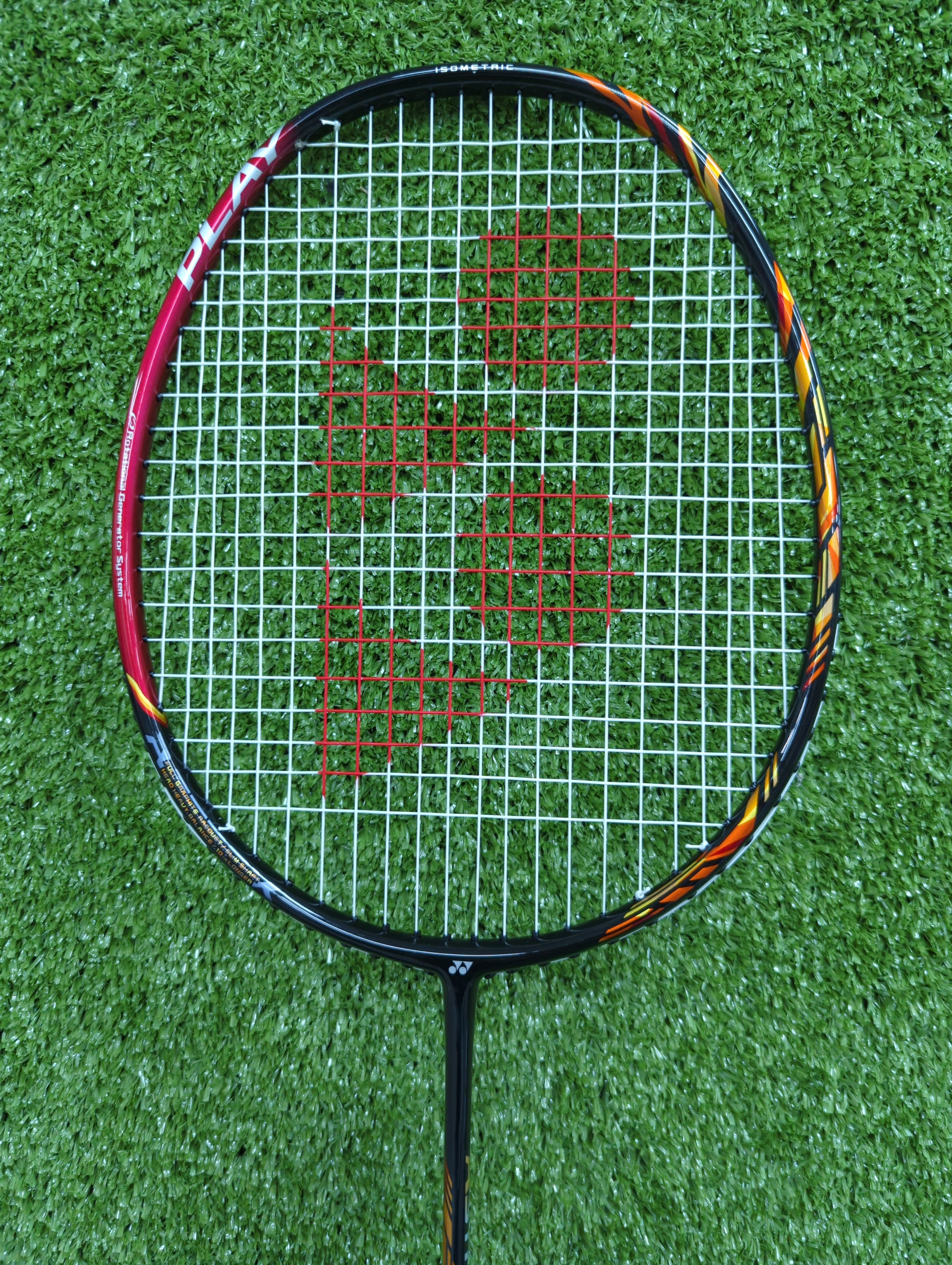 Yonex Astrox 99 Play Cherry Sunburst Badminton Racket - Prestrung Professional Racquet for Advanced Players | Perfect for Tournaments & Training | Made in China