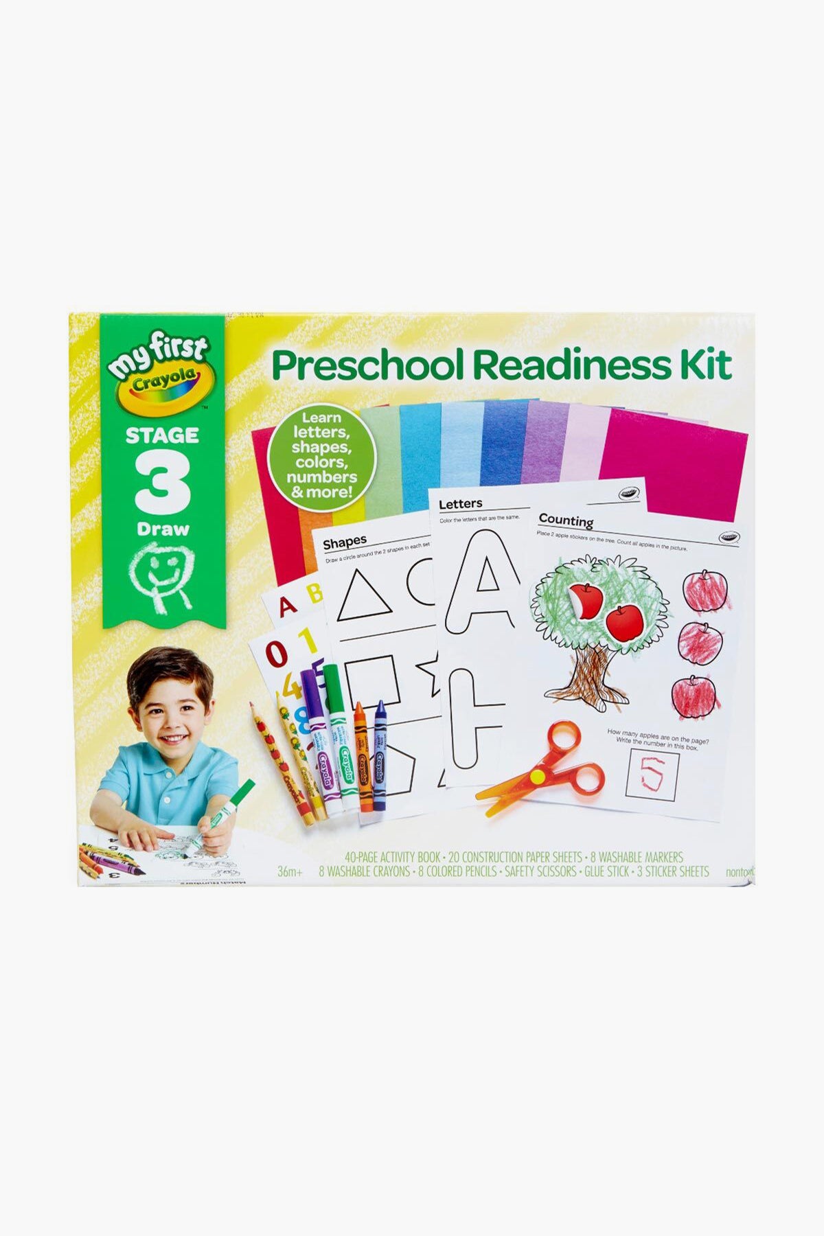 Crayola My First Preschool Readiness Kit - Toddler Learning & Activity Set with Coloring, Stickers & More - Perfect for Early Childhood Education & Homeschooling Supplies