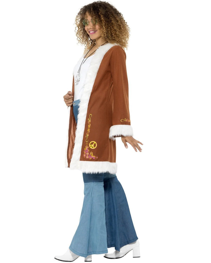 Vintage 60s Retro Afghan Women's Coat - Boho Hippie Style Long Jacket for Women - Perfect for Festivals, Parties & Cold Weather Fashion