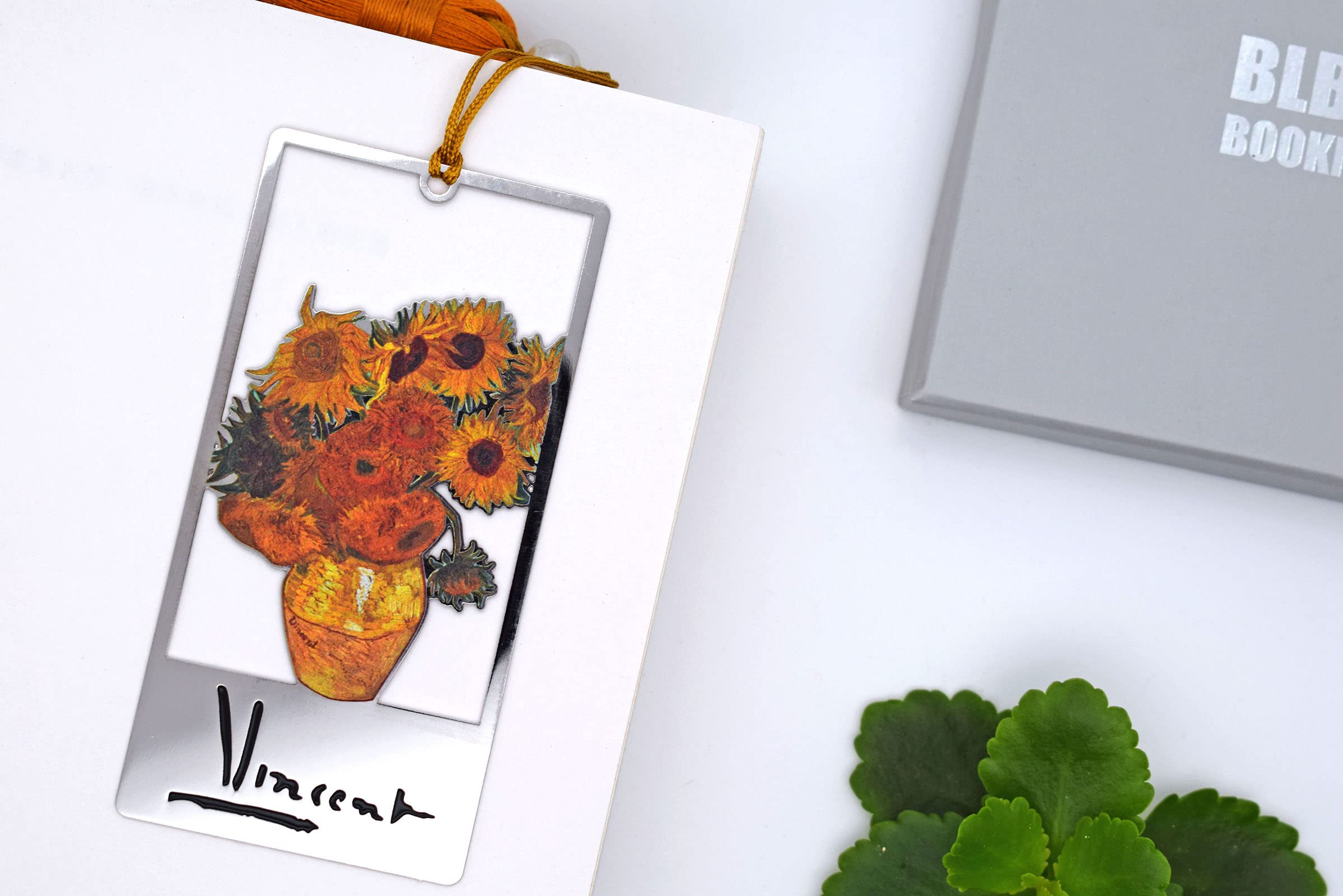 BLBMH 3-in-1 Metal Van Gogh Bookmark Set - Sunflower Design | Unique Birthday, Mother's Day & Teacher Appreciation Gift for Women, Book Lovers & Graduates | Perfect Reading Accessory for Bookworms & Literary Enthusiasts