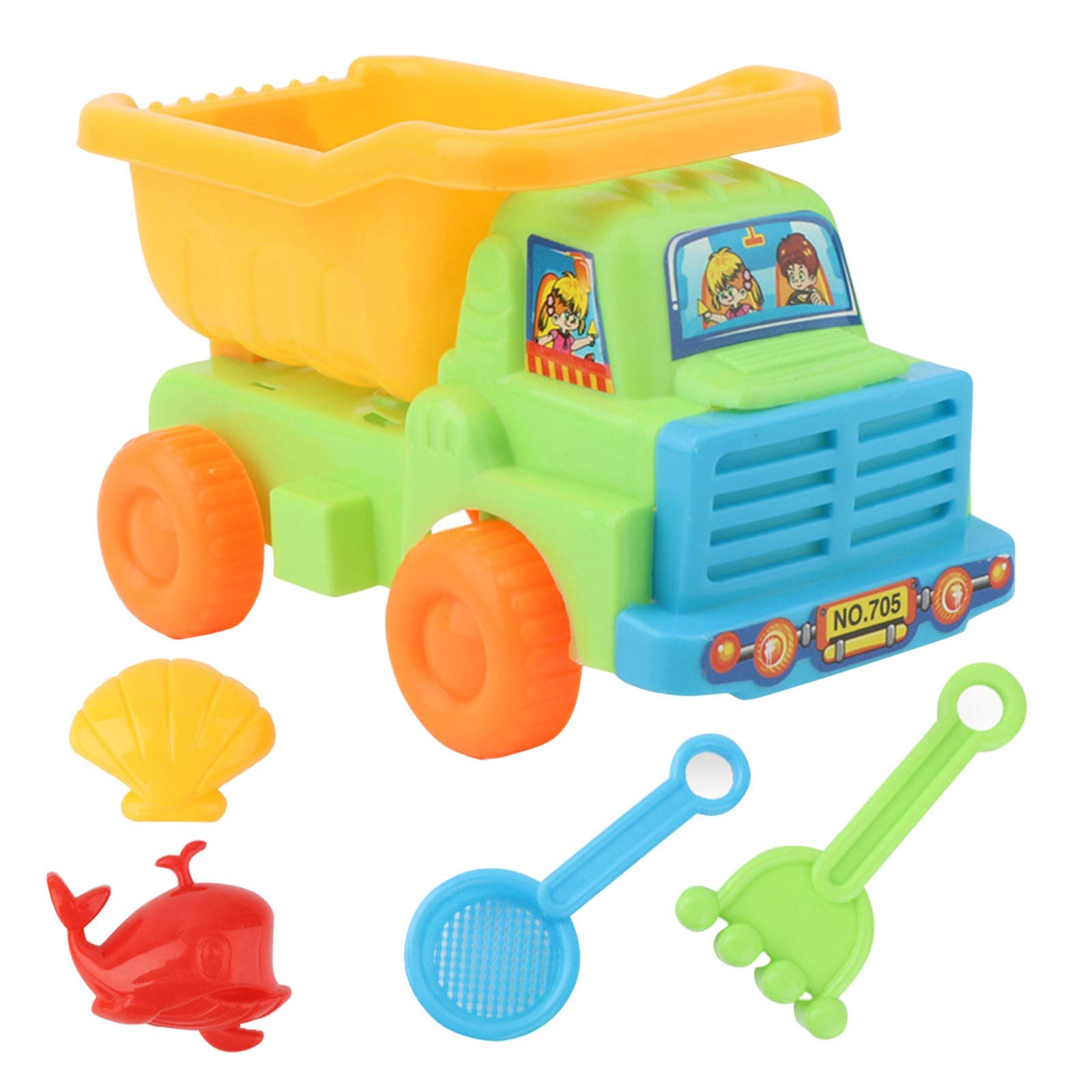 Premium 5-Piece Summer Beach Sand Toy Set for Kids - Outdoor Sandpit Play Toys for Beach, Backyard & Garden Fun