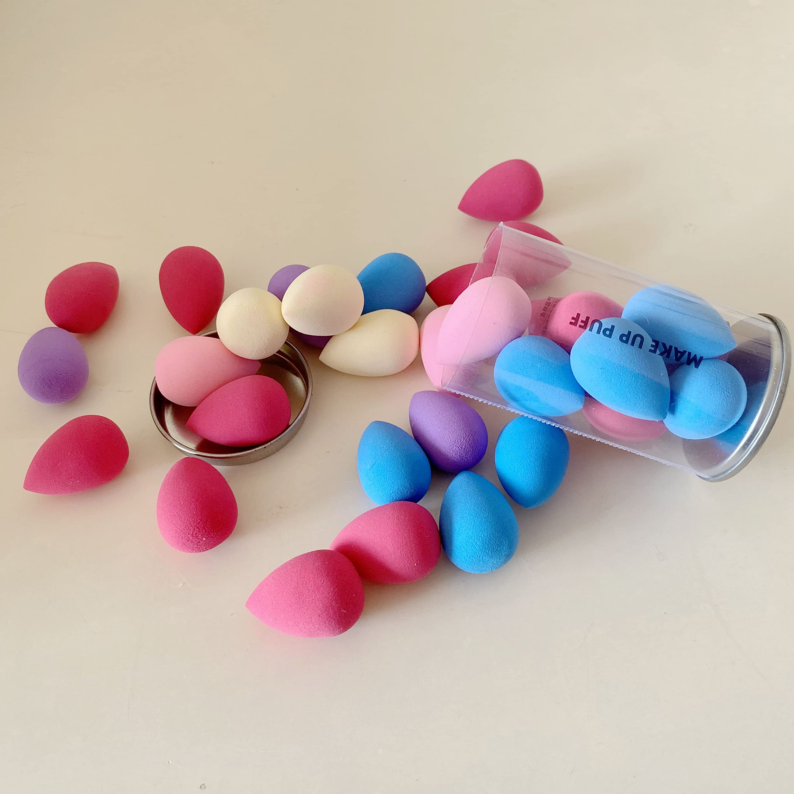 10-Piece Mini Makeup Sponge Set - Multi-Colored Beauty Blender for Foundation, Concealer, Powder & Eyeshadow | Travel-Friendly Cosmetic Sponges for Professional & Everyday Makeup Application