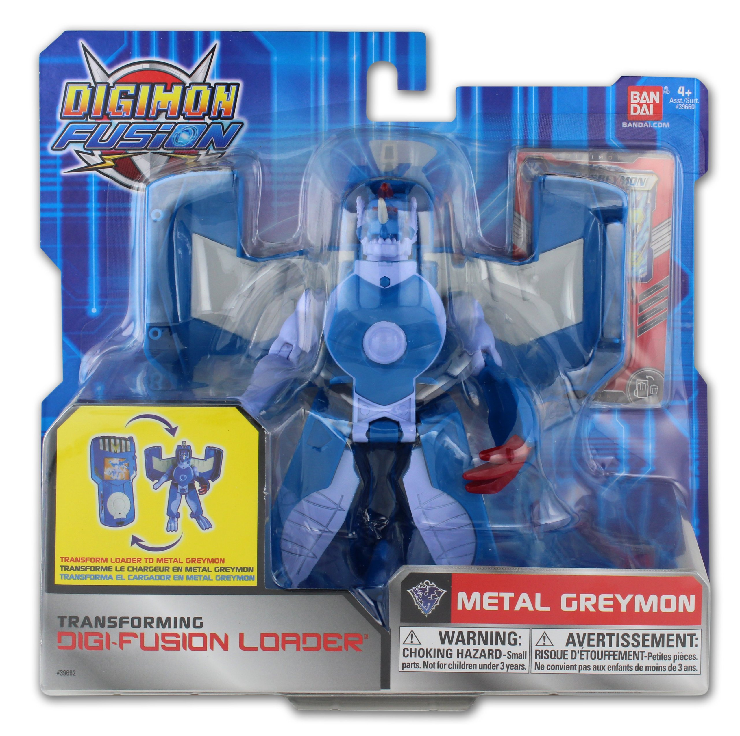 Blue Fusion Loader & MetalGreymon Action Figure - Collectible Digimon Toy for Kids & Adults | Perfect for Display, Play & Anime Fans