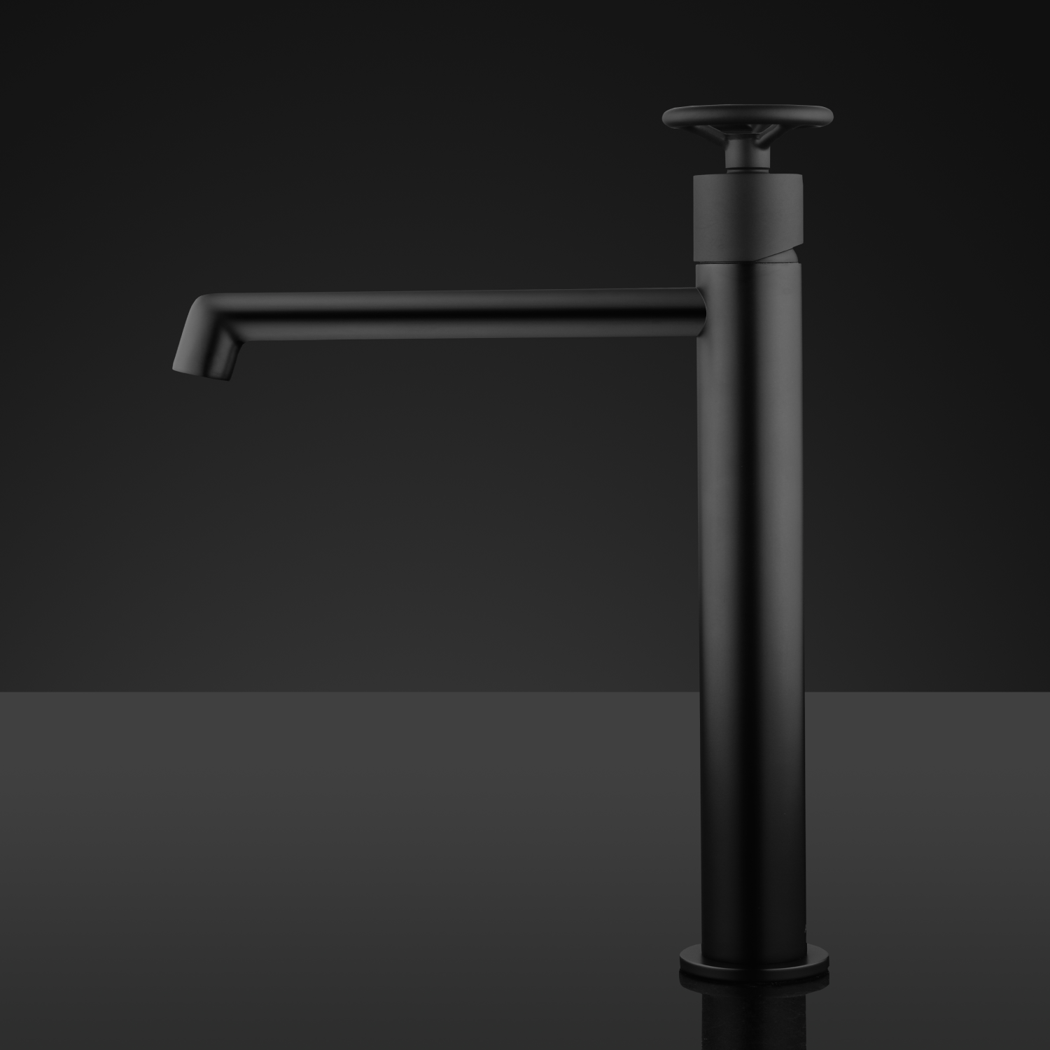 DAX Single Handle Vessel Bathroom Sink Faucet - Matte Black Finish (DAX 8010044 BL) | Modern Bathroom Vanity Upgrade for Powder Rooms & Master Baths