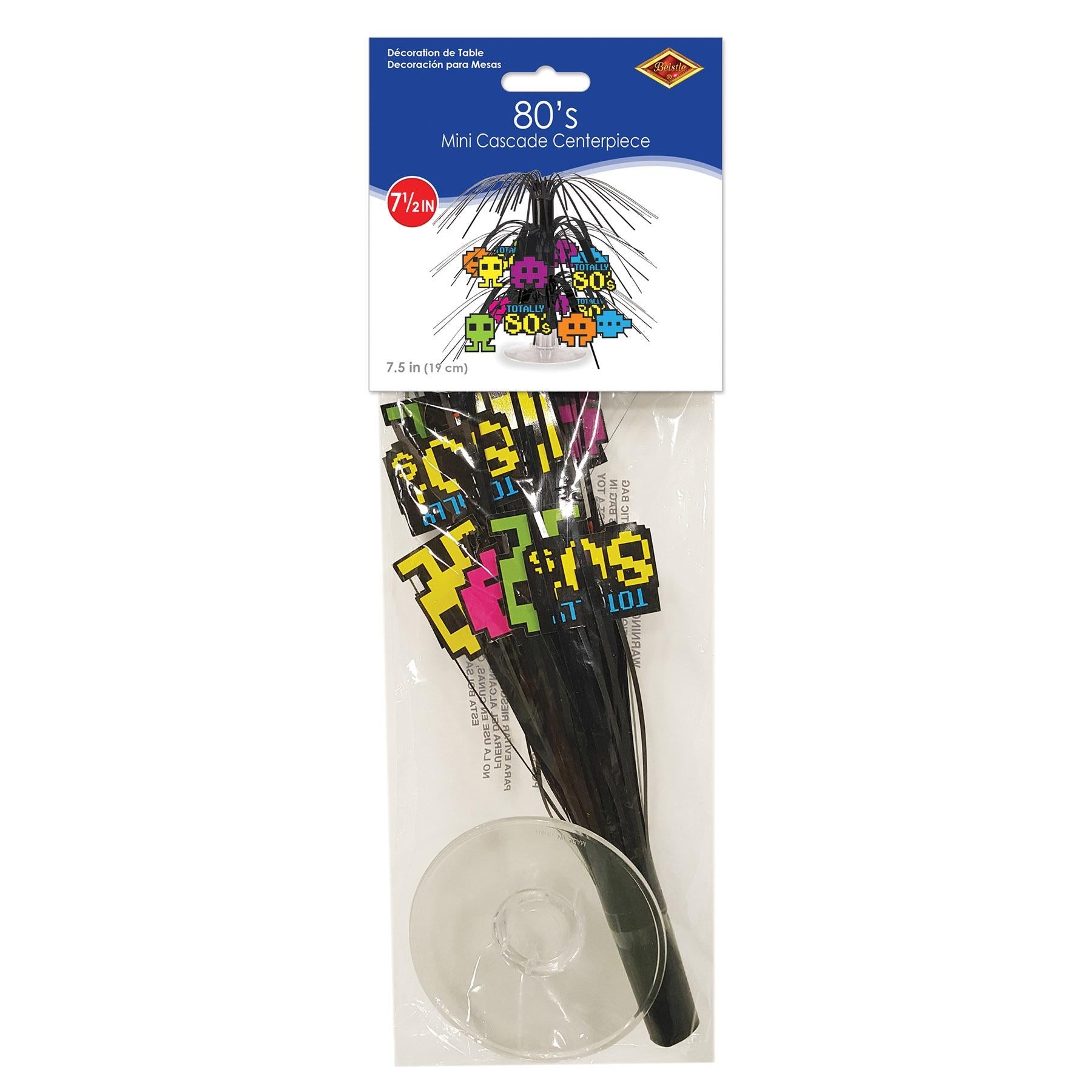 12 Pack Beistle 80's Mini Cascade Party Centerpiece - Retro Themed Decorations for Birthday, Anniversary & Graduation Parties - Perfect for Table Decor and Event Styling