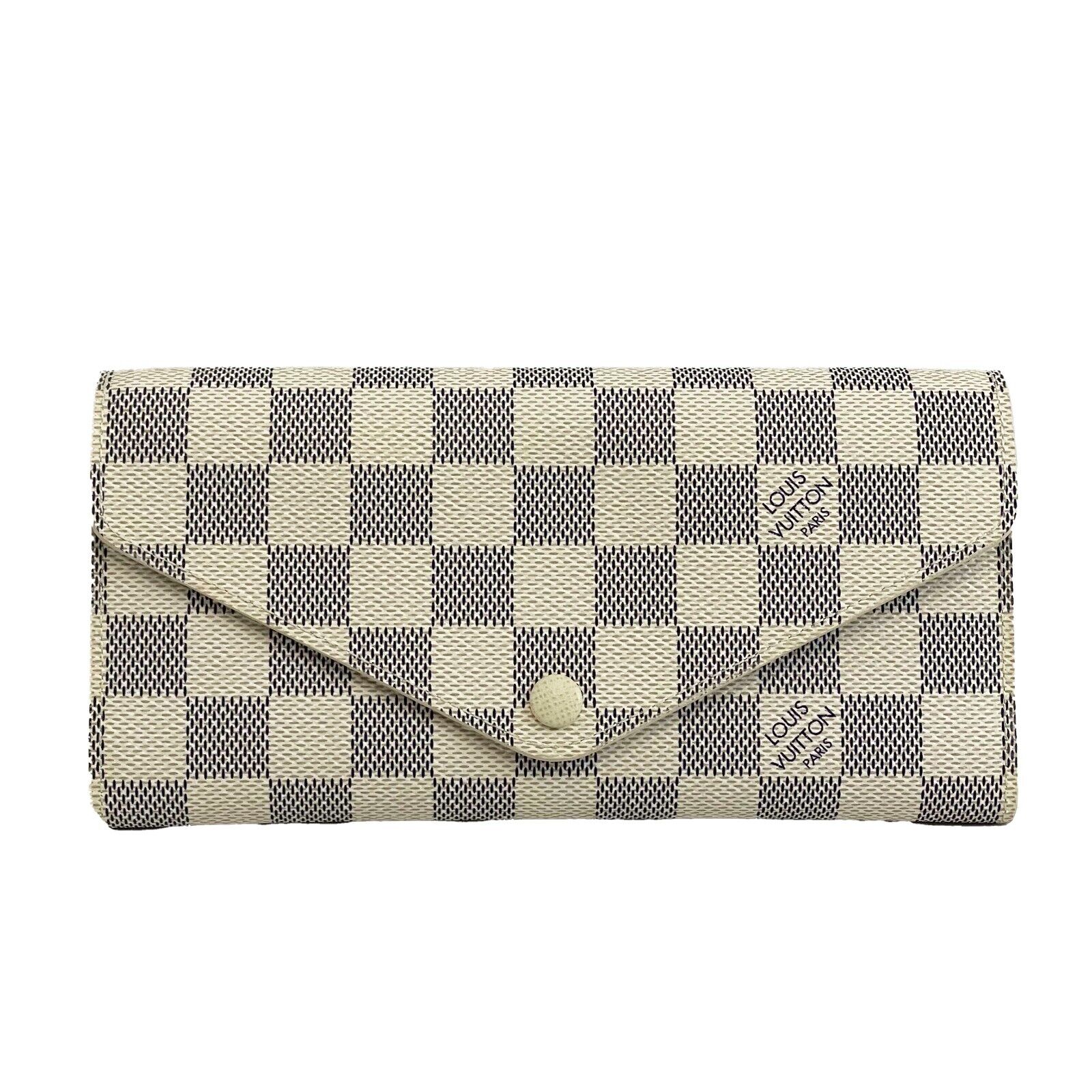 Authentic Louis Vuitton Josephine Damier Azur Wallet in White - New with Full Kit | Luxury Women's Wallet for Everyday Use & Travel Accessories