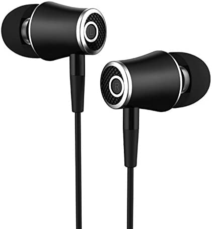 JTMM Wired Earbuds with Microphone - Compatible with Kindle Fire, Galaxy S8+, Note 8, Fire HD 8/10, Voyage & Oasis - In-Ear Stereo Headphones for Music, Calls & eReading - Perfect for Commuting, Workouts & Travel