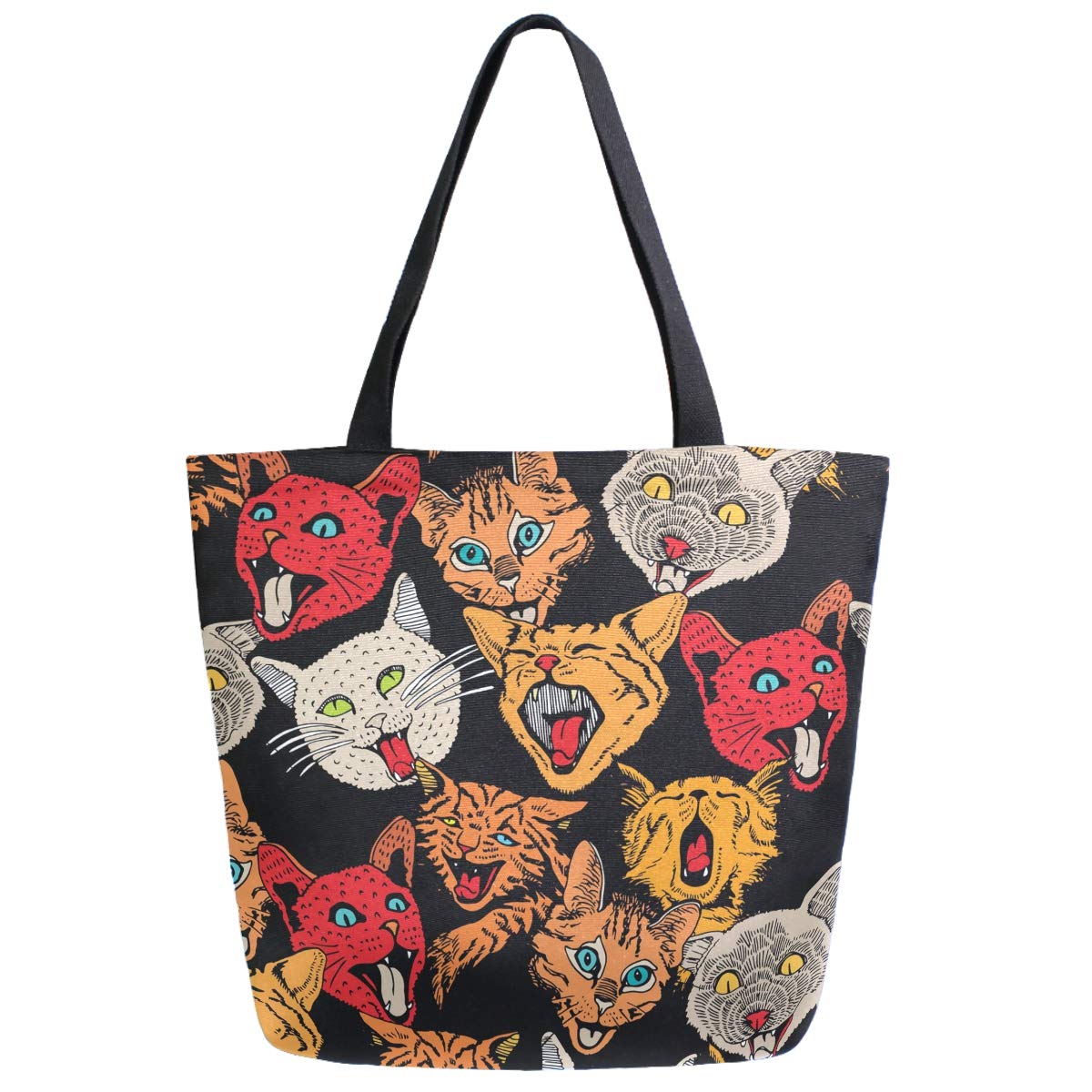 Stylish Funny Pattern Extra Large Shoulder Tote Bag - Perfect for Beach, Travel, Weekender, Gym & Grocery Shopping - Durable Multipurpose Carryall for Women & Men