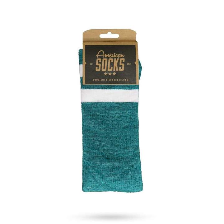 Turquoise Noise American Socks - Mid High Crew Socks for Women & Men - Comfortable Casual & Athletic Wear for Daily Use, Workout, and Outdoor Activities