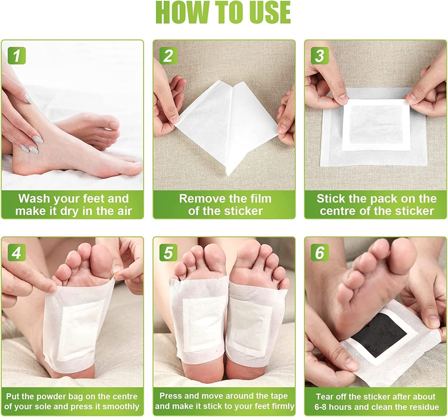 SLIDO™ Premium Detox Foot Patches - 20 Pads for Toxin Removal, Pain Relief & Better Sleep | Natural Cleansing Foot Pads for Men & Women | Perfect for Nighttime Use, Travel & Post-Workout Recovery