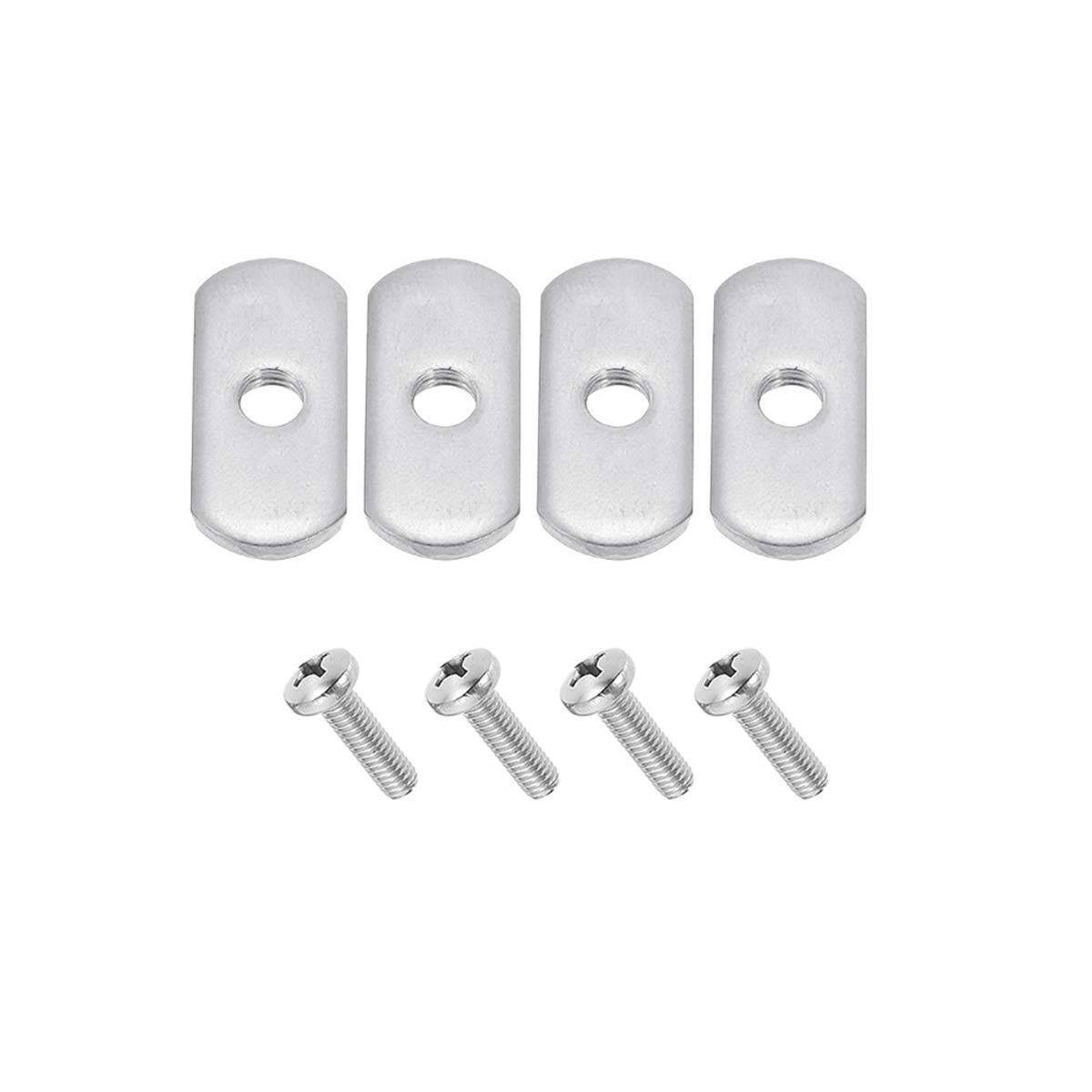 4 Pcs Stainless Steel Rail Track Screws & Nuts Kit - Marine Grade Hardware Replacement for Kayak, Canoe, Boat & Watercraft Rails - Perfect for Deck Mounting & Water Sports Accessories