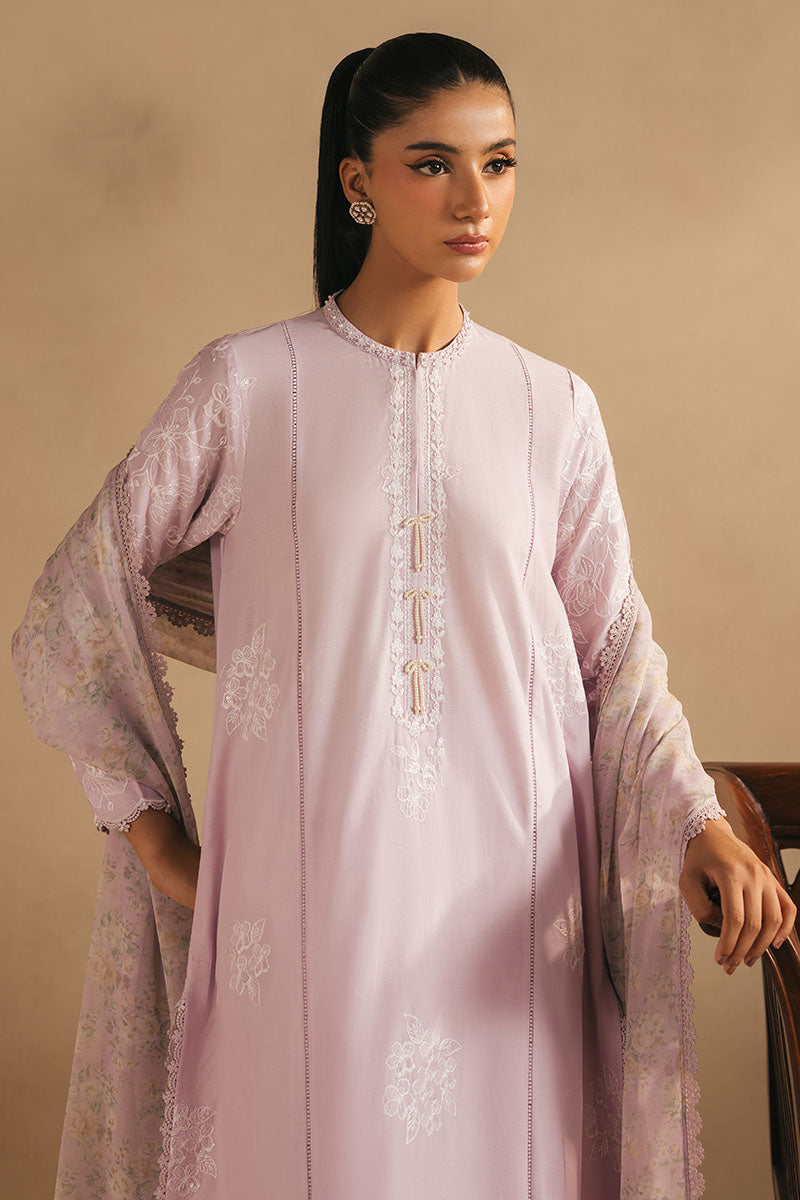 LAVENDER DREAM 3-Piece Embroidered Lawn Suit for Women | Floral Summer Outfit | Perfect for Weddings, Garden Parties & Casual Wear
