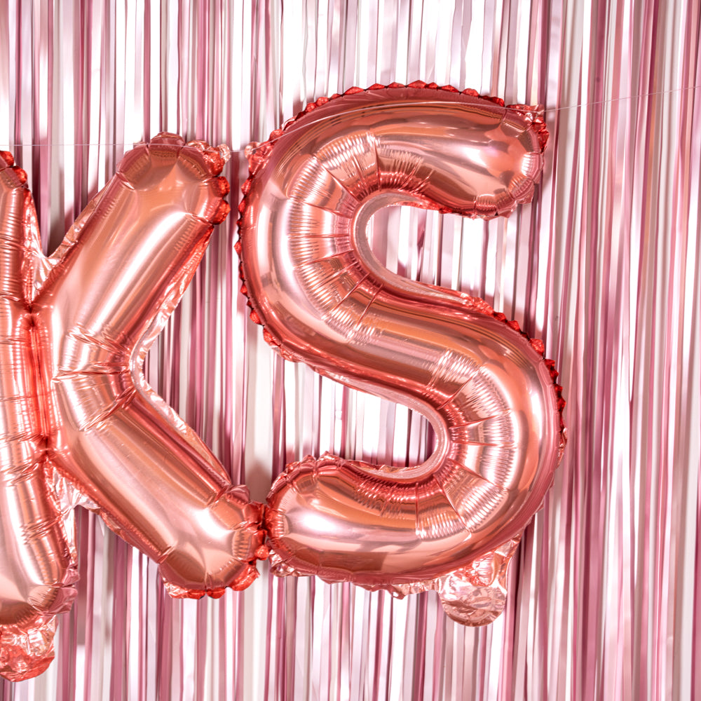 Balloonify Rose Gold Mylar Letter S Balloon - 16 Inch Large Foil Alphabet Balloon for Birthday Party Decorations, Wedding, Baby Shower & Anniversary Celebrations (1 Count Box)