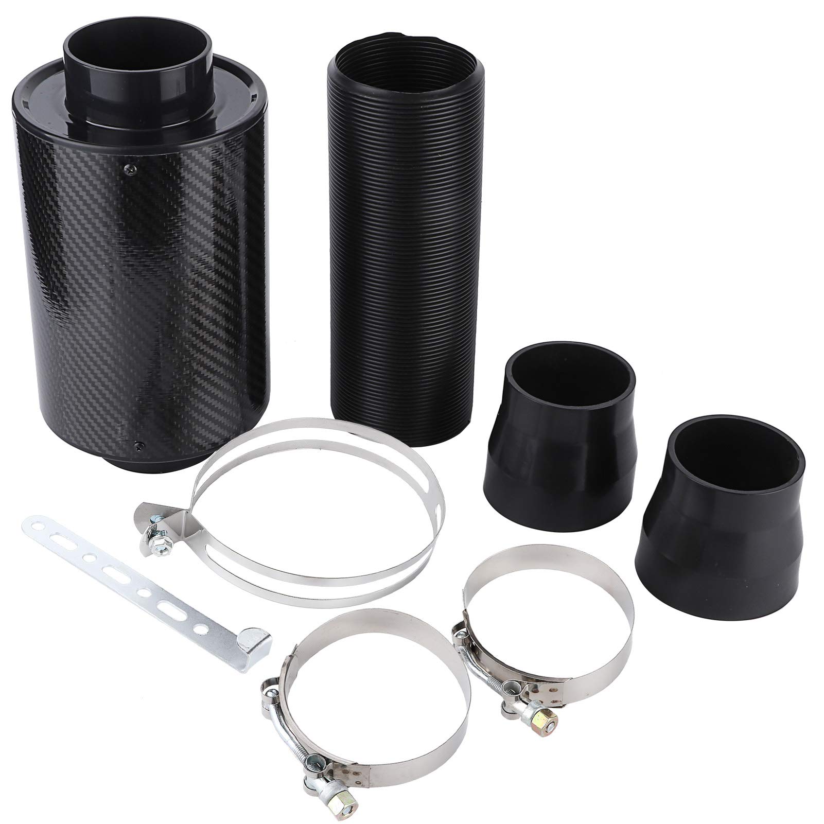 High-Performance AQXREIGHT Universal Car Air Filter Kit - Cold Air Intake System with Carbon Fiber Induction Pipe for Enhanced Engine Performance - Perfect for Racing, Off-Road & Daily Driving