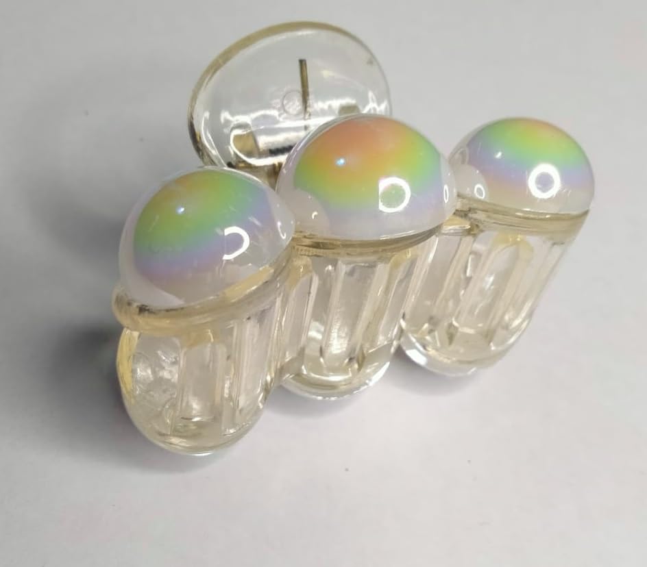 **Glam Niyati Pearl Hair Claw Clips – Transparent Banana Hair Clips, Non-Slip Barrette with Strong Hold – Fashion Hair Accessories for Women (Pack of 2) – Perfect for Parties, Weddings & Everyday Styling**