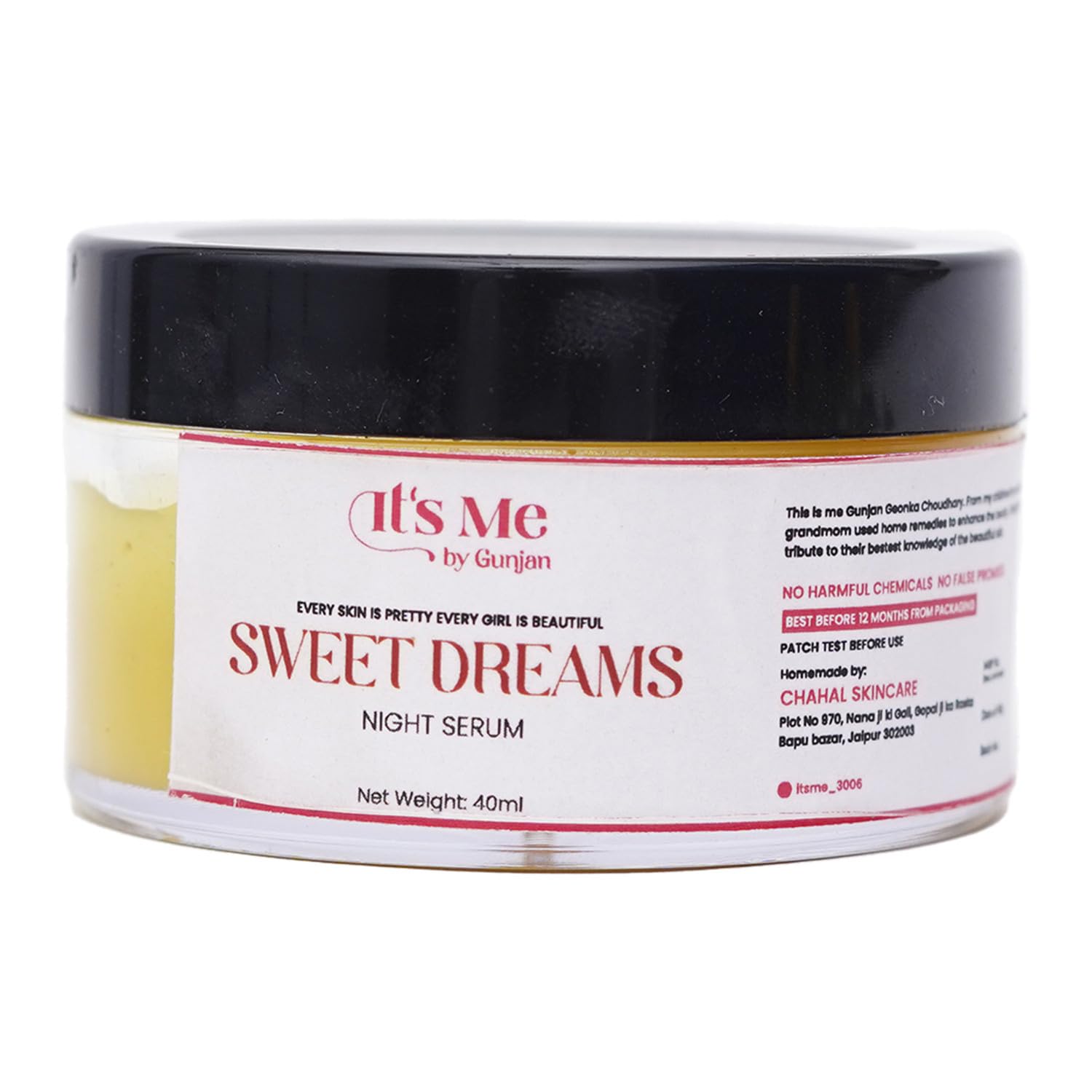 Gunjan Sweet Dreams Natural Skincare Night Face Serum - 50ml | Hydrating & Anti-Aging Night Treatment for Glowing Skin | Perfect for Dry Skin & Nighttime Routine