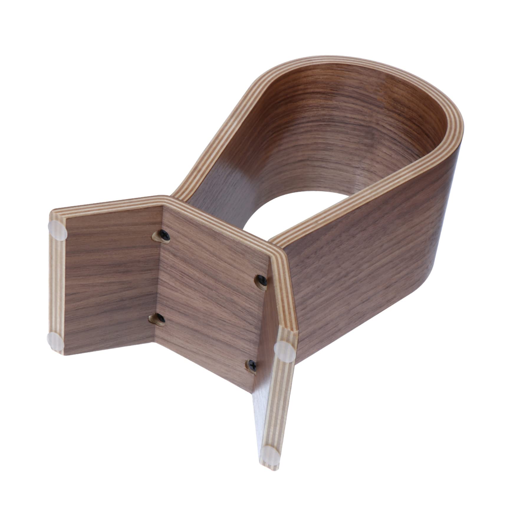 Veemoon Premium Walnut Wood Headphone Stand - Multi-Functional Headset Holder for Home & Office Use, Perfect for Gaming Setup and Audio Equipment Organization