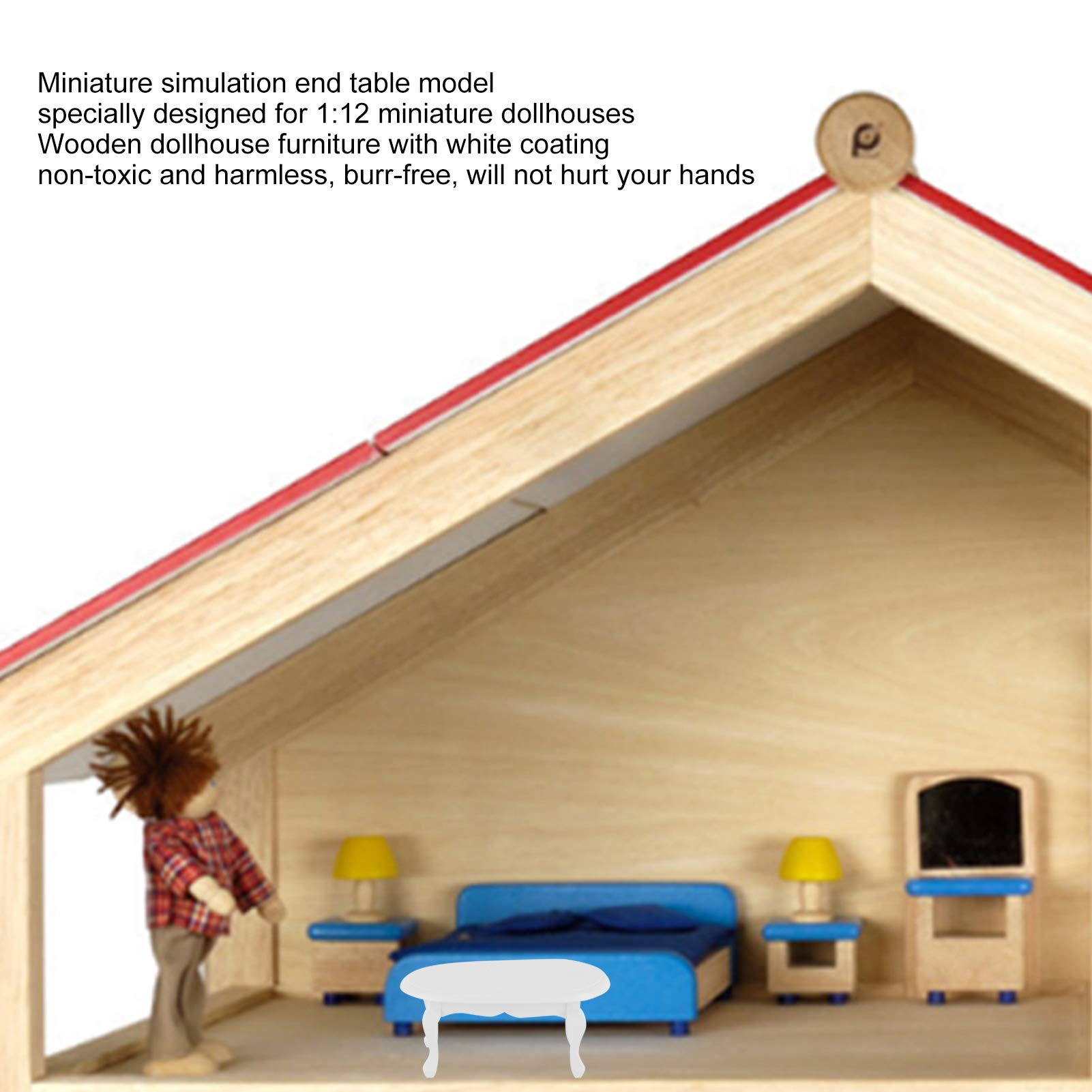 1:12 Scale Miniature Wooden Coffee Table - Realistic Dollhouse Furniture for DIY Miniature House Accessories | Perfect for Dollhouse Decor, Miniature Displays & Collectibles