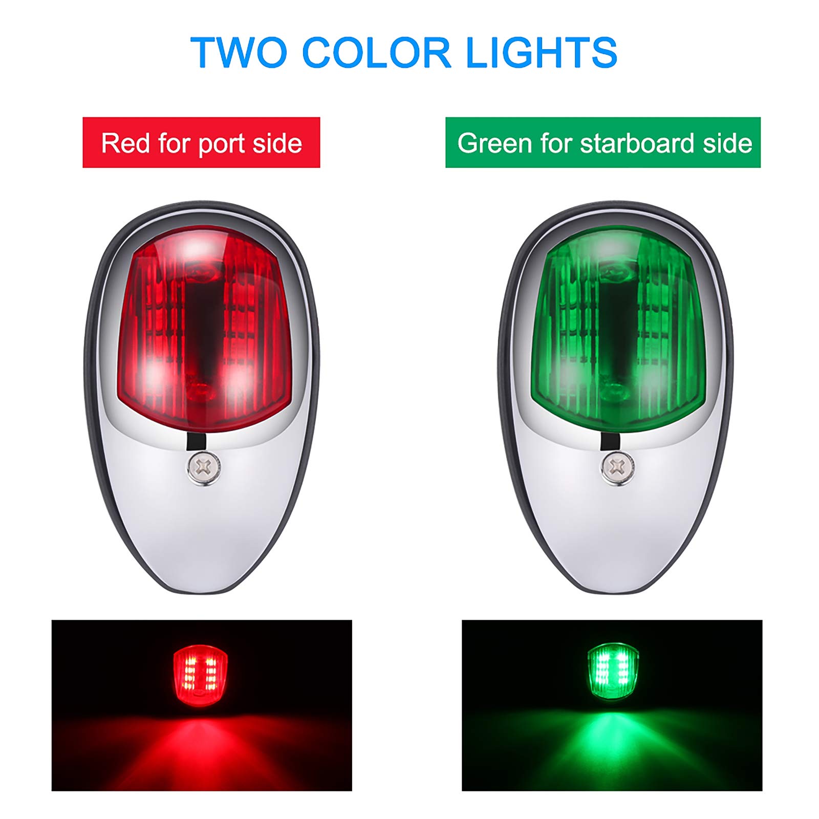 Blingbin Marine LED Boat Lights - Waterproof Underwater Navigation Lights for Boats, Yachts & Kayaks | Perfect for Night Fishing, Docking & Safety Lighting