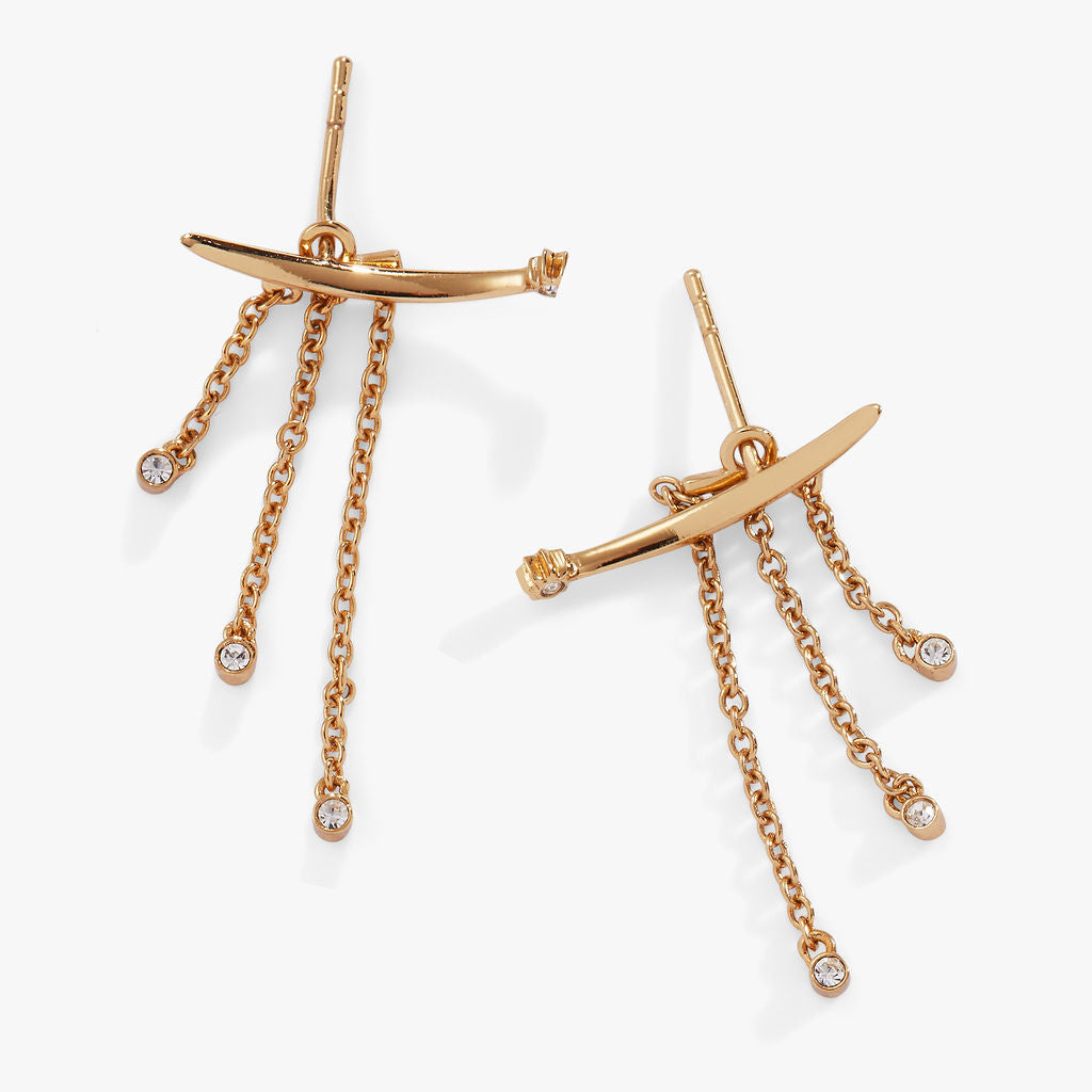 Celestial Shooting Star Ear Jacket Earrings - Dainty Gold Plated Stud Earrings for Women - Perfect for Everyday Wear, Date Night & Special Occasions
