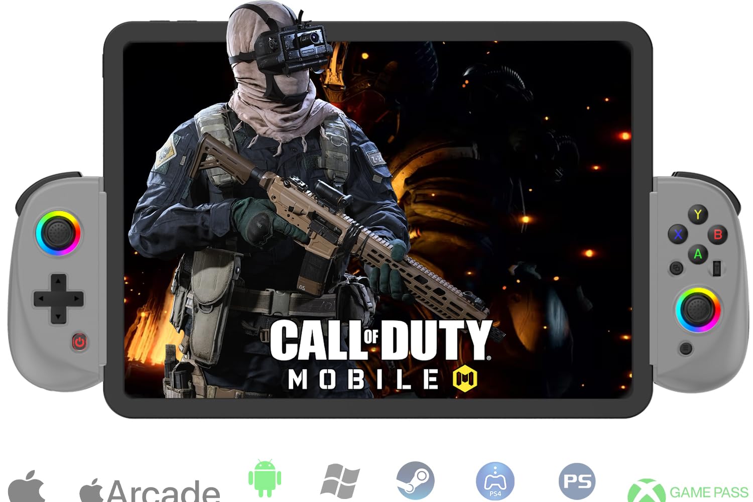 Wireless Controller for iPad/iPhone/Android/PC/Switch - RGB Gamepad for Cloud Gaming & Streaming