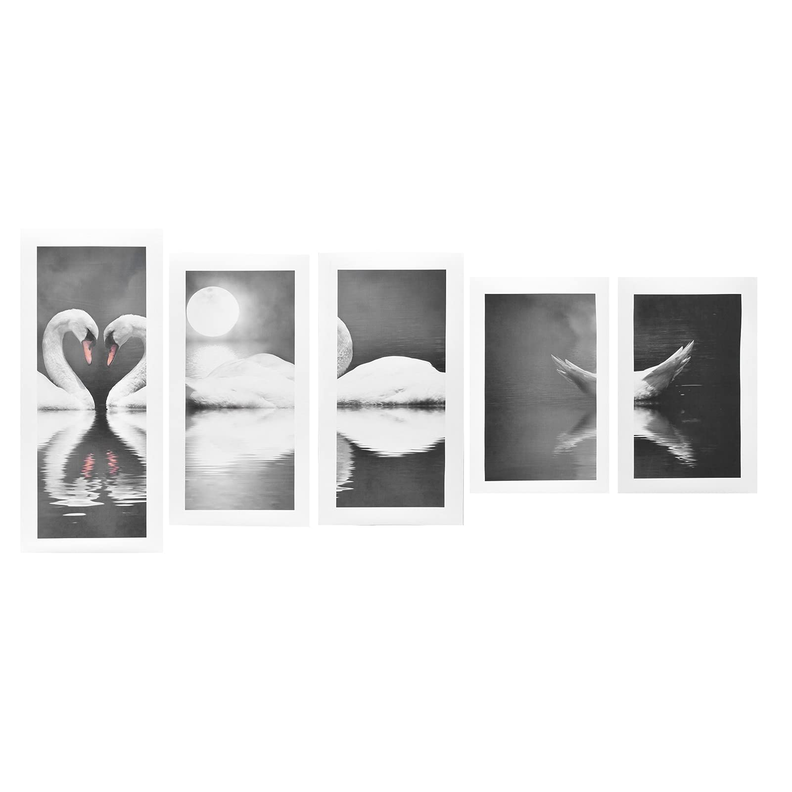 Shanrya Frameless Wall Art Set - 5 Piece Modern Canvas Paintings for Living Room, Office & Home Decor | Perfect for Housewarming Gifts & Interior Design