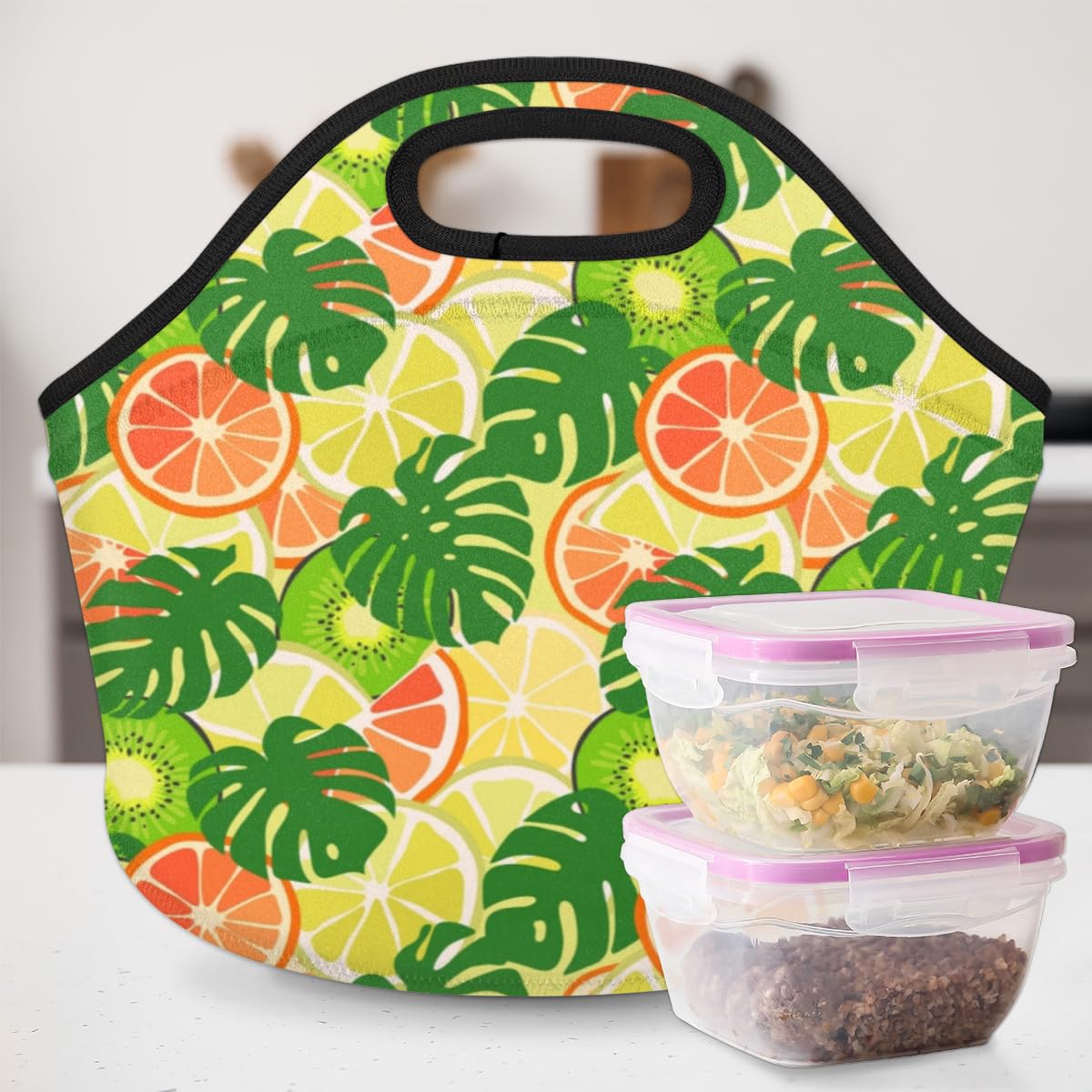 Insulated Neoprene Lunch Bag for Women & Men - Reusable Cooler Tote for Work, Travel, Picnic | Keep Food Fresh | Perfect for Office, School, Beach & Outdoor Activities