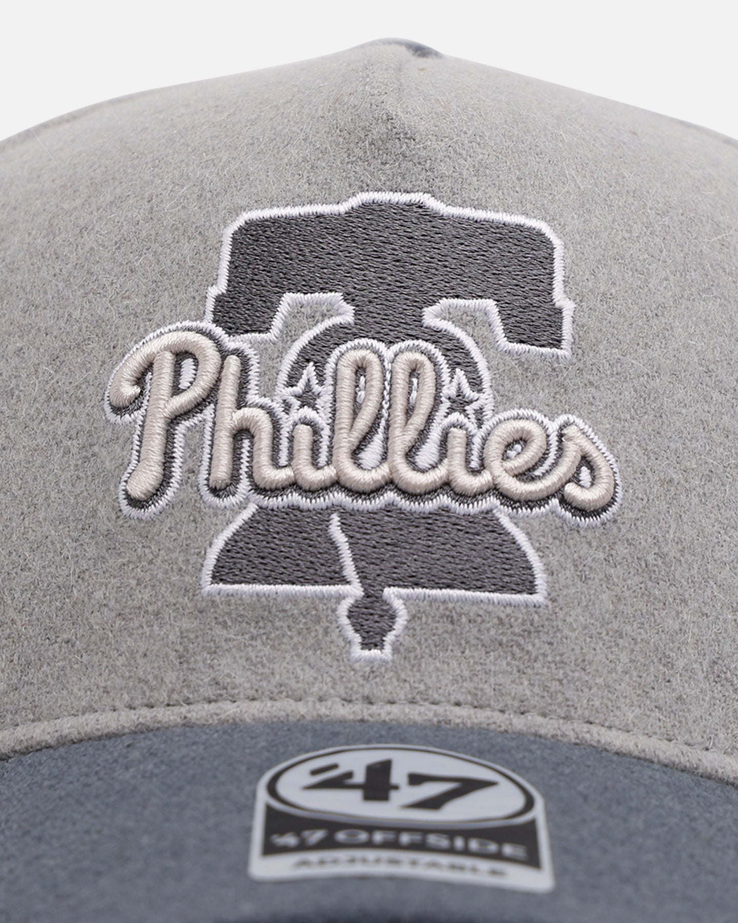 47 Brand Philadelphia Phillies 'Shades Of Gray' Snapback Hat - Adjustable 47 Offside Cement Baseball Cap for Men & Women - Perfect for Baseball Games, Streetwear & Casual Outfits