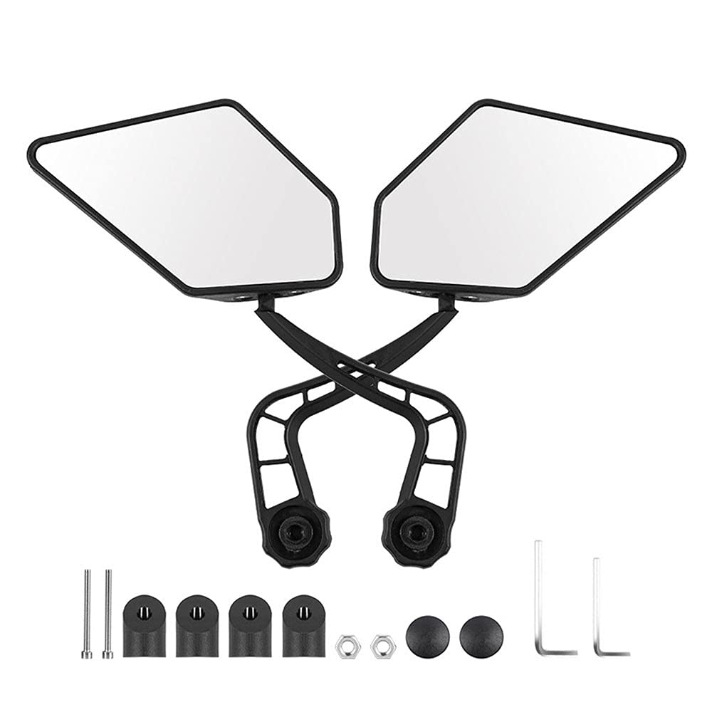 1 Pair Bike Rearview Mirror - 360° Rotating Handlebar Mount Safety Mirror for Mountain & Road Bicycles - Perfect for Commuting, Cycling Safety & Outdoor Adventures
