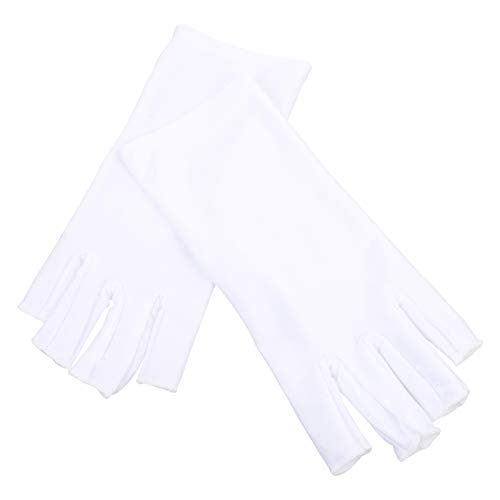 FRCOLOR UV Protection Gloves - Half Finger Anti UV Gloves for Manicures & Gel Nails | Sun Protection Handwear for Outdoor Activities, Driving & Gardening