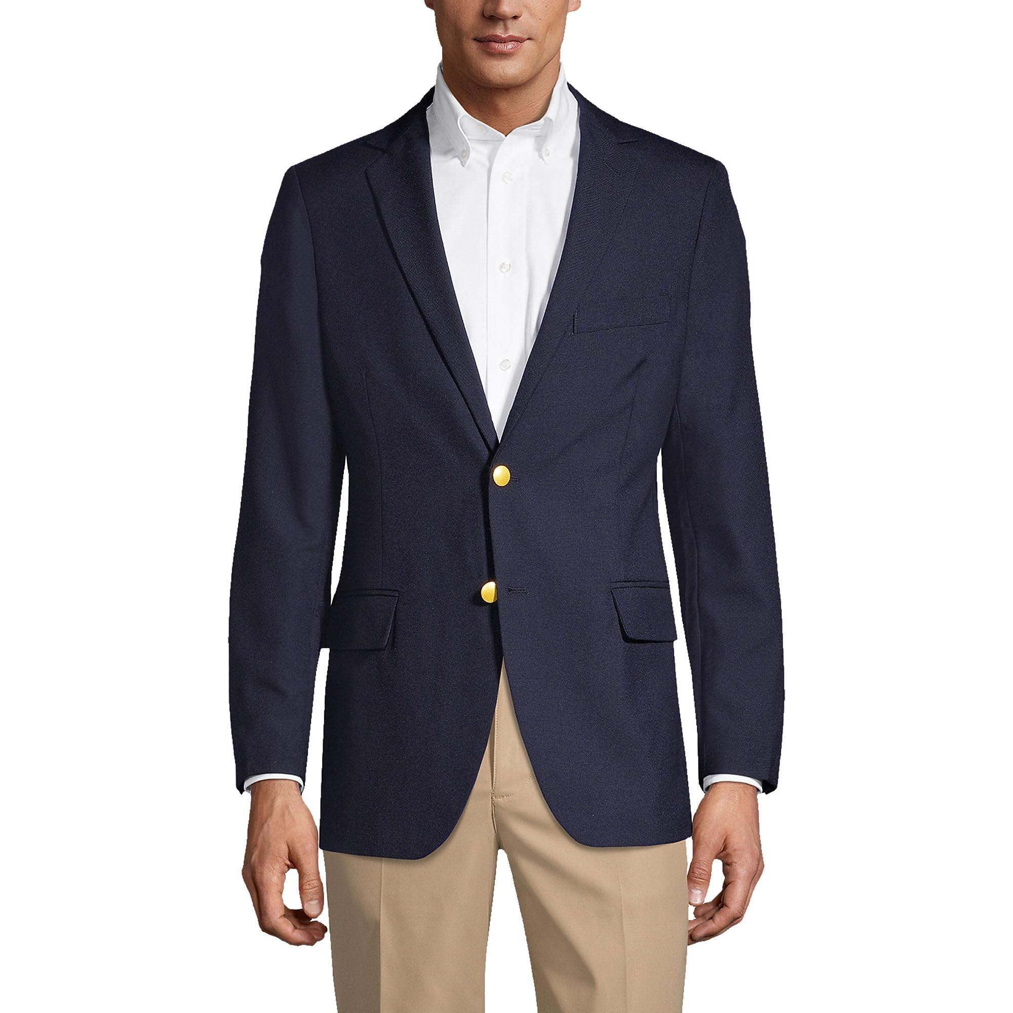 Lands' End Men's Tailored Fit Hopsack Blazer - Premium School Uniform Jacket for Professional & Academic Wear | Perfect for Classrooms, Graduations & Formal Events
