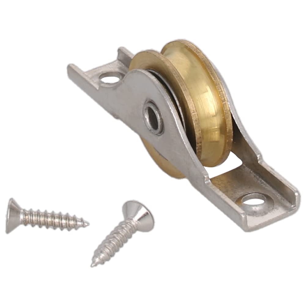**Auniwaig 26mm Closet Door Roller Wheels - 5Pcs Copper Sliding Door Rollers with Electroplated Stainless Steel Shell for Wardrobe, Cupboard, Closet & Window Tracks - Smooth & Durable Furniture Hardware Replacement**    *(Ideal for DIY repairs, sliding door maintenance, wardrobe upgrades, and smooth window pulley systems in homes, offices, or commercial spaces.)*