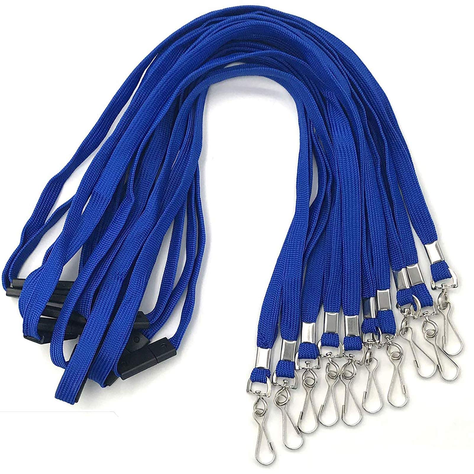Premium Breakaway Lanyards with J Hook - 25 Pack for ID Badges & Security