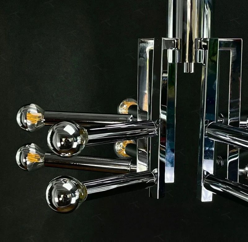 Modern LED Chrome Hanging Chandelier - Elegant Ceiling Light Fixture for Dining Room, Bedroom & Living Room Decor