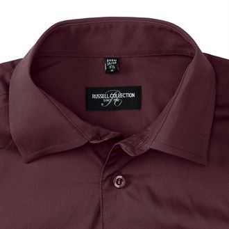 Russell Collection Easycare Fitted Shirt for Men - Long Sleeve Comfort Stretch Dress Shirt (J946M) - Perfect for Office, Business Meetings & Formal Occasions