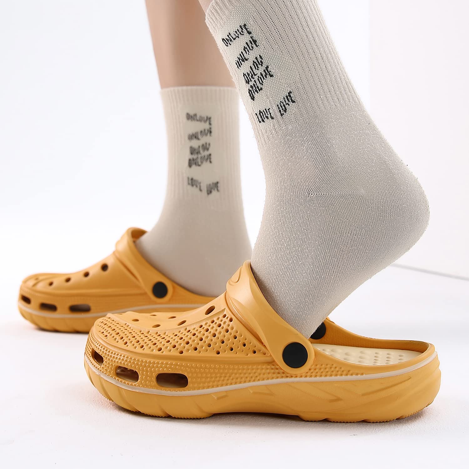 ChayChax Arch Support Clogs for Men & Women - Slip-On Garden Shoes with Removable Cushion Footbed - Comfortable Outdoor Beach Slippers for Walking, Gardening & Relaxation