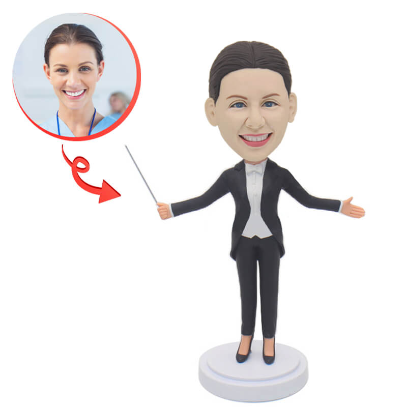 Custom Personalized Music Conductor Bobblehead - Unique Gift for Musicians, Teachers & Music Lovers - Perfect for Birthdays, Anniversaries & Retirement Gifts