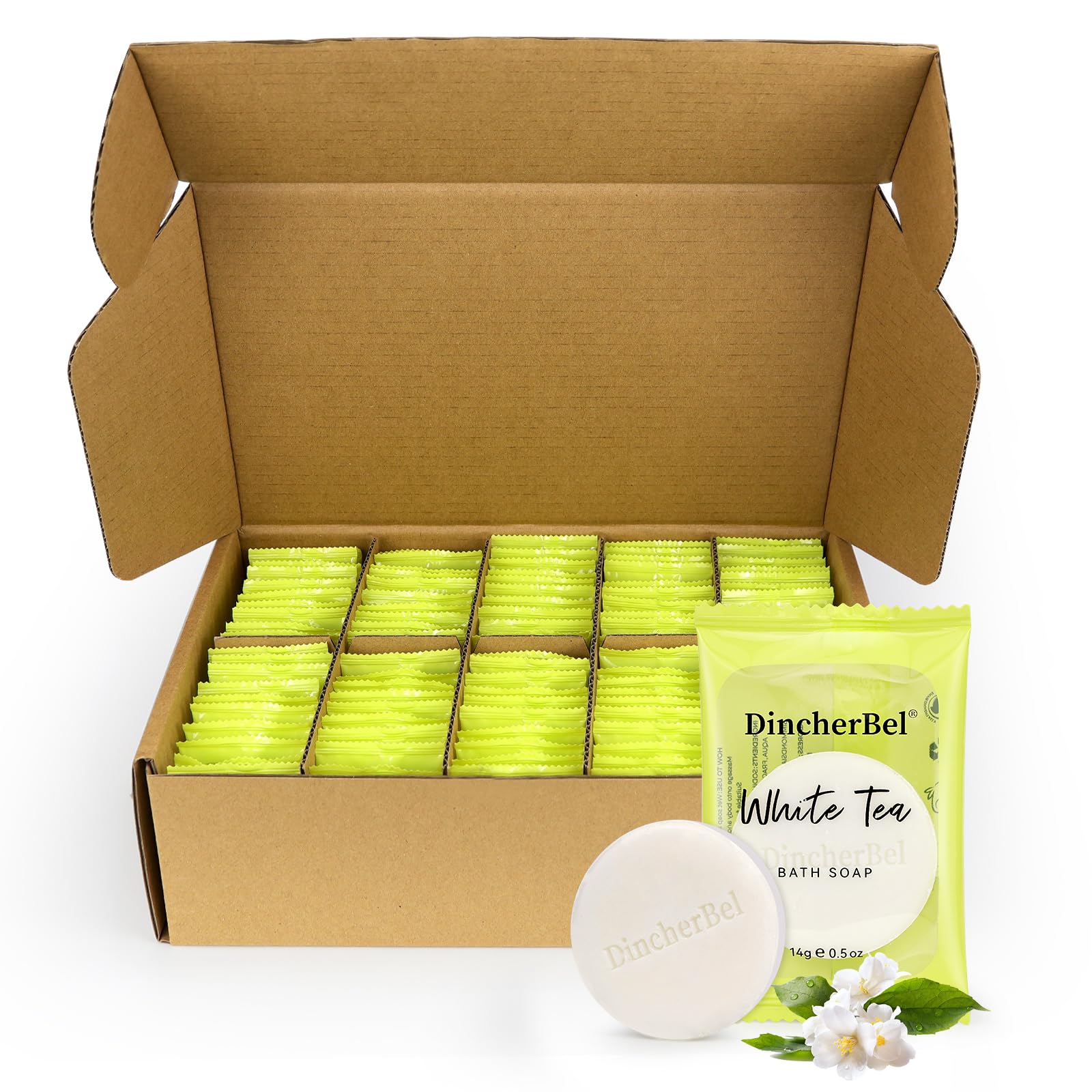 100-Pack 0.5oz Mini Travel Soap Bars - Individually Wrapped Bulk Toiletries for Hotels, Airbnb, Camping & Travel | Compact Cleansing Bars Perfect for Shelters, Gyms, Emergency Kits & On-the-Go Hygiene