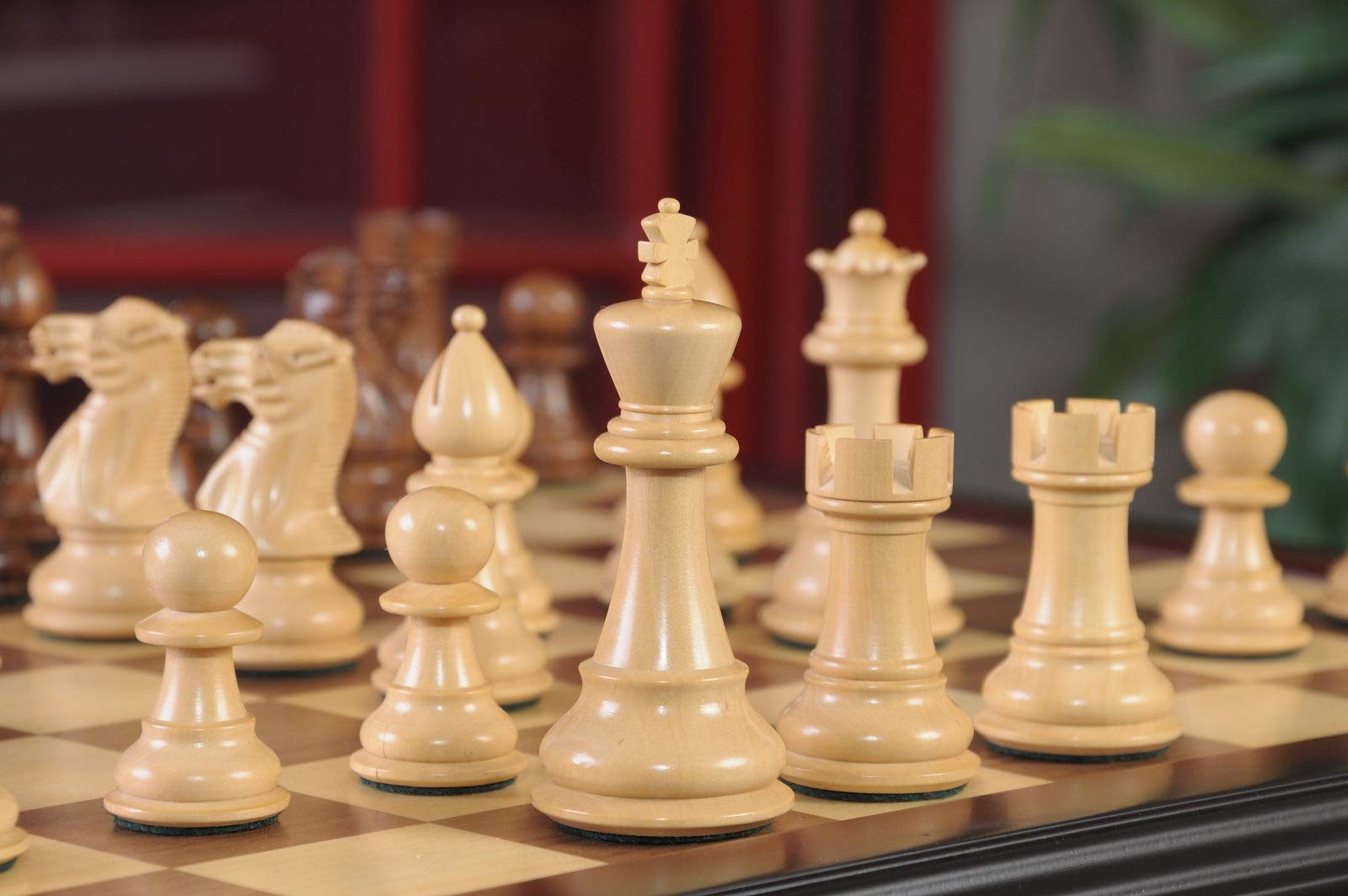 The House of Staunton Classic Series Library Chess Set with Drawer - Premium Wooden Chess Board & Pieces for Home, Office, and Library Decor