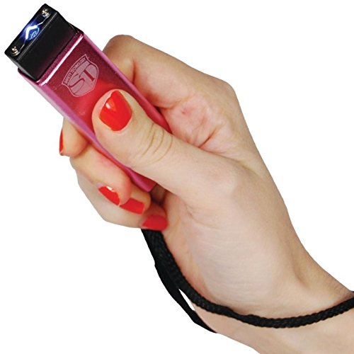 Mini Keychain LED Slider Stun Gun - 10 Million Volts Pink Self Defense Tool for Women - Personal Safety Device for Night Walking, Jogging & Emergency Protection