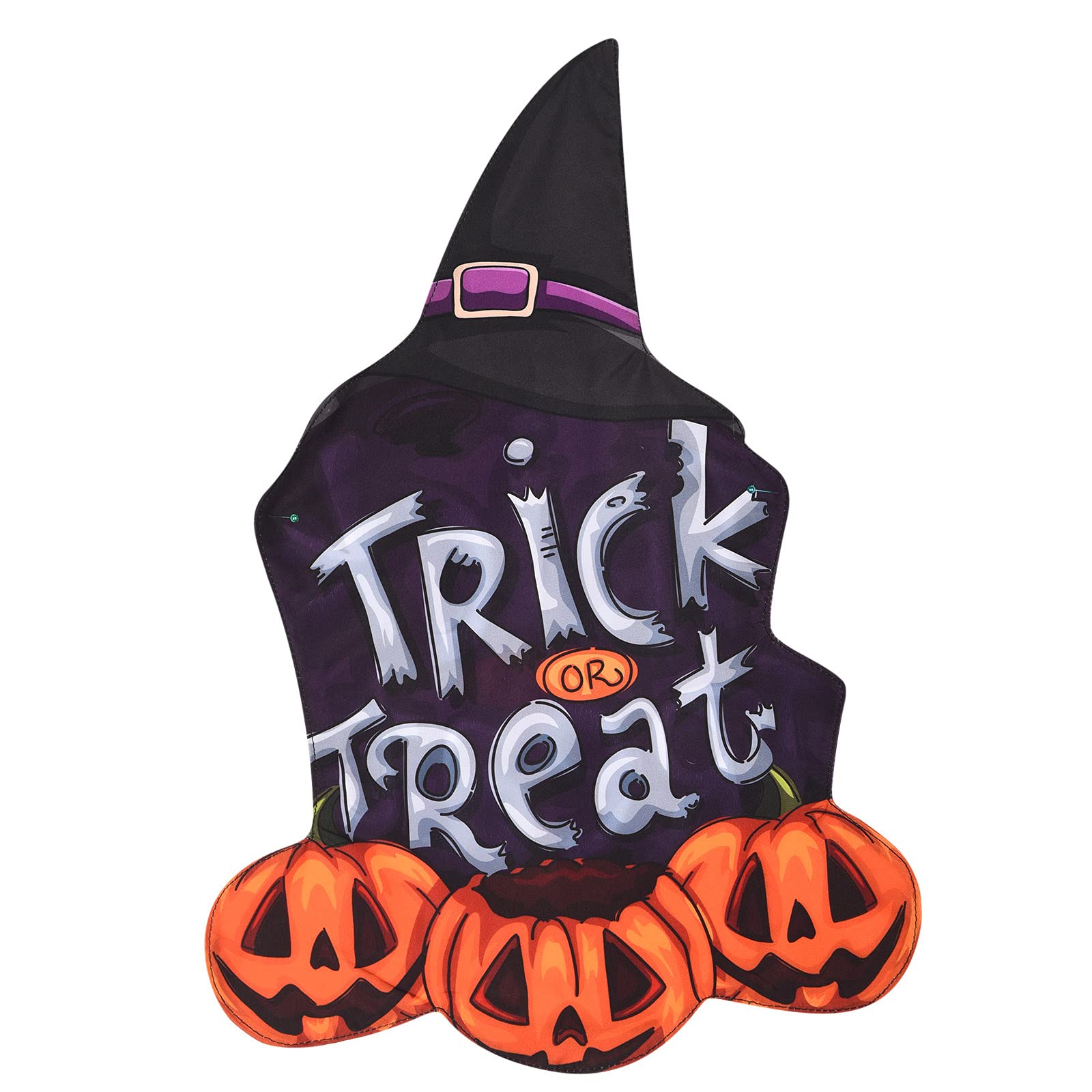 Double-Sided Halloween Witch Hat Garden Flag - Hstore Life Seasonal Outdoor Yard Decoration for Fall & Halloween Festivities | Perfect for Porch, Lawn, and Garden Decor