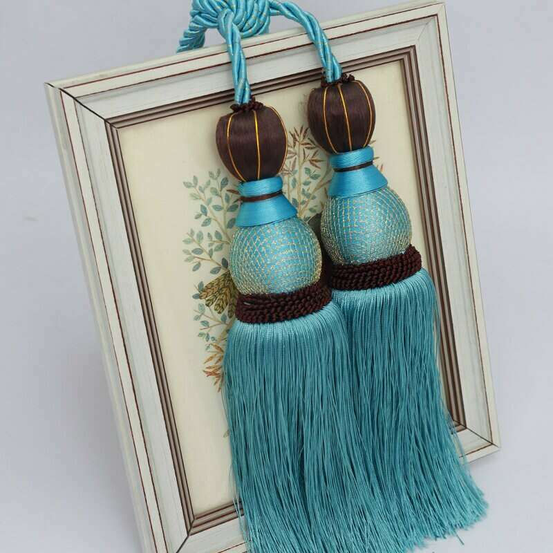 Elegant Kara Curtain Tiebacks - Decorative Fabric Brush Holdbacks for Drapes & Curtains - Perfect for Living Room, Bedroom & Window Decor
