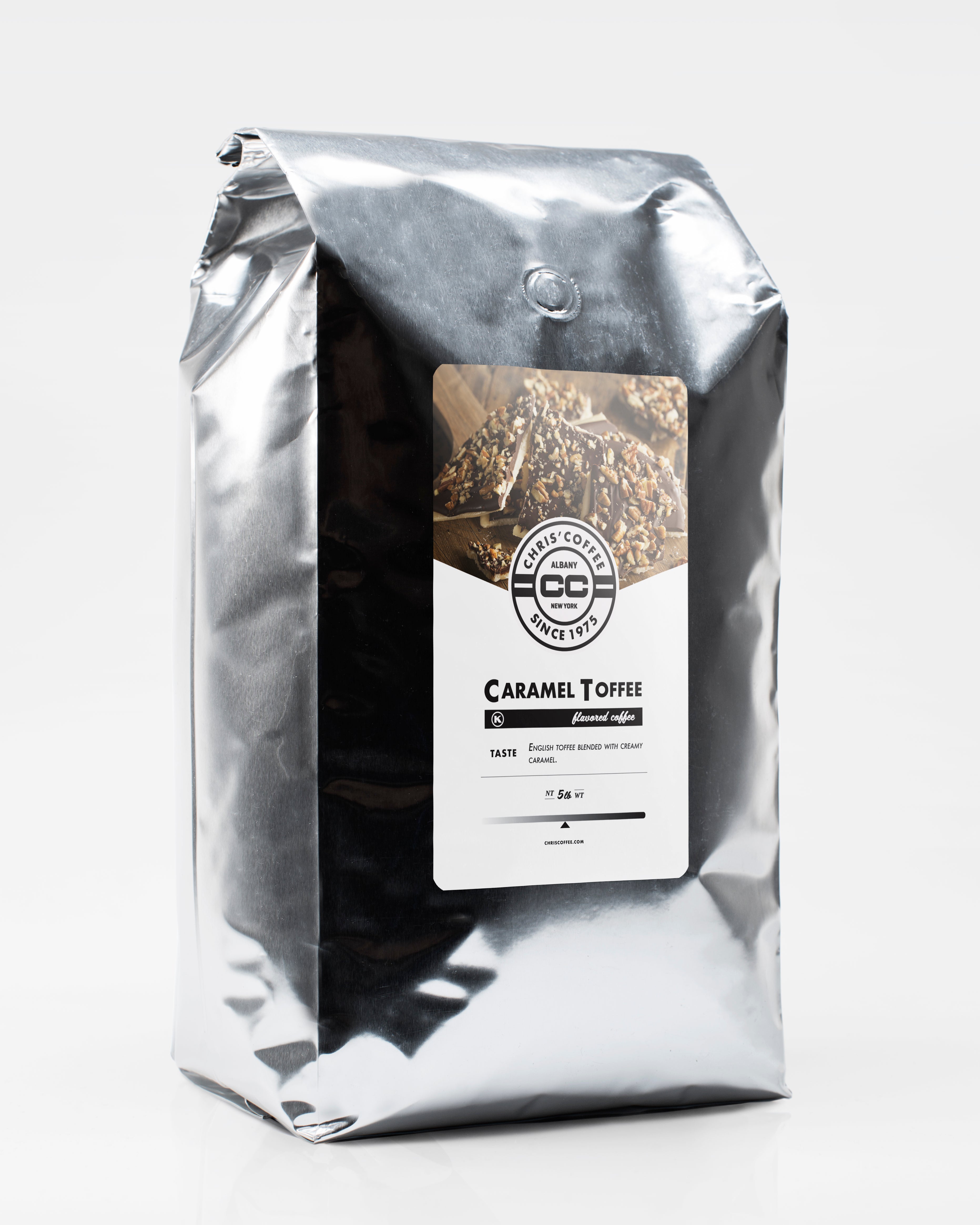 Premium Caramel Toffee Flavored Coffee Beans - Rich & Smooth Blend for Morning Brew, Office Break or Cozy Evenings