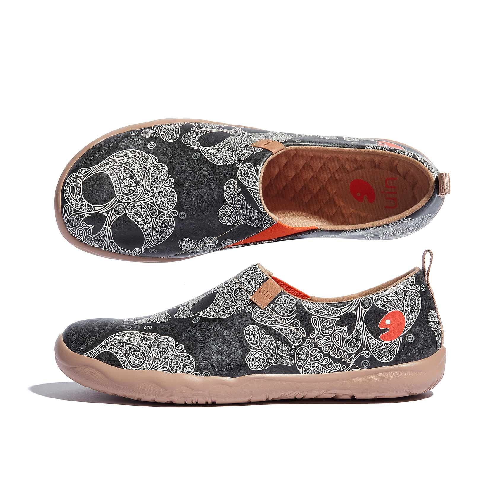 **UIN Men's Slip-On Walking Shoes - Lightweight Travel Loafers, Breathable Microfiber Casual Sneakers for Comfort & Style - Perfect for Travel, Work & Everyday Wear**