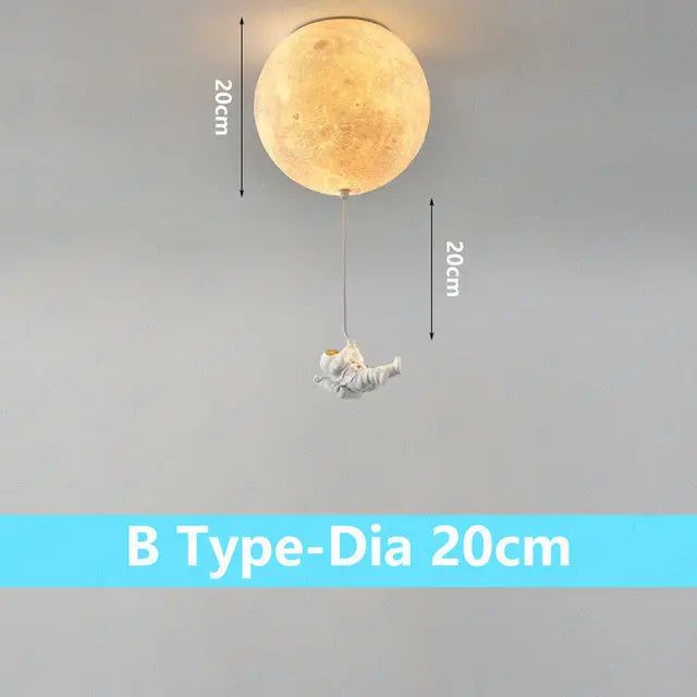 NASA-Inspired Astronaut Moon Night Light for Kids Bedroom - Glow in the Dark Space-Themed Nursery Decor for Boys & Girls